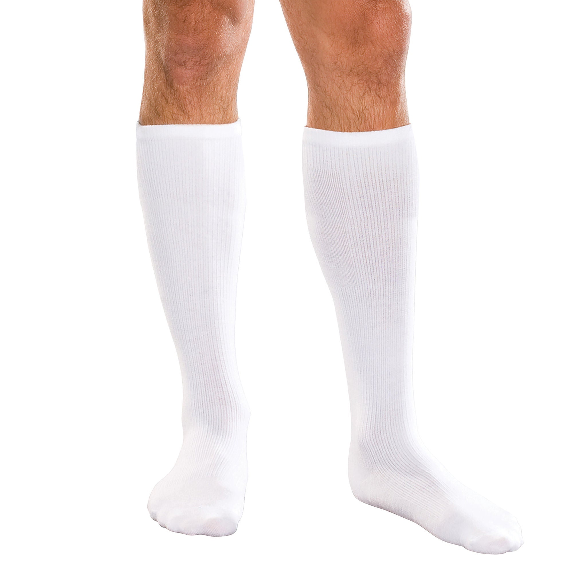 Alimed - 2970006192 Compression Socks Core-Spun by Therafirm® Knee High Large White Closed Toe