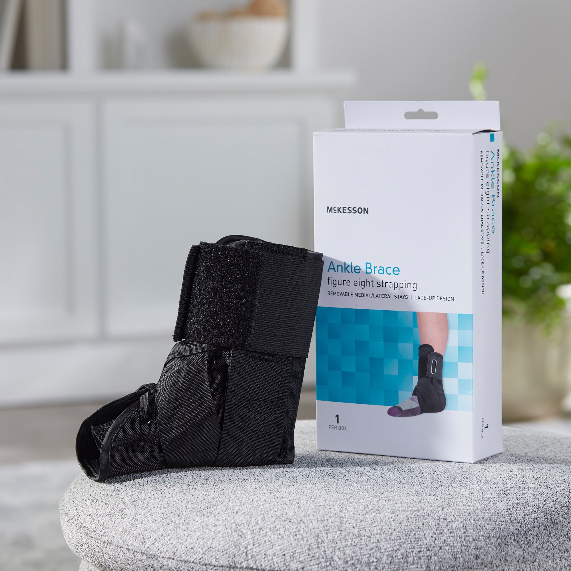 McKesson Brand 155-81-97047 - McKesson Low Profile Open Heel Open Toe Ankle Brace, Large - 1/Each
