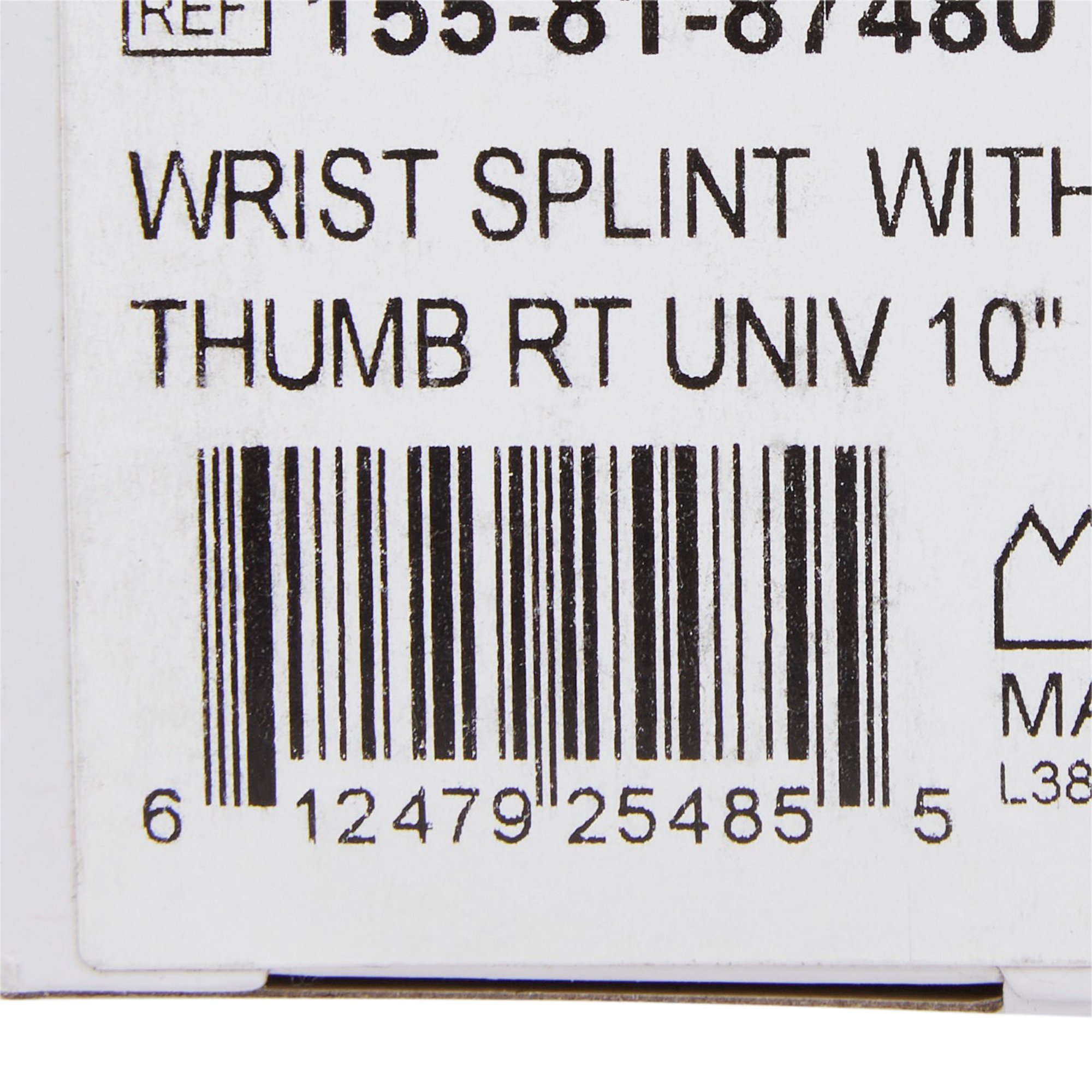 McKesson Brand 155-81-87480 - McKesson Right Wrist Splint with Abducted Thumb, One Size Fits Most - 1/Each