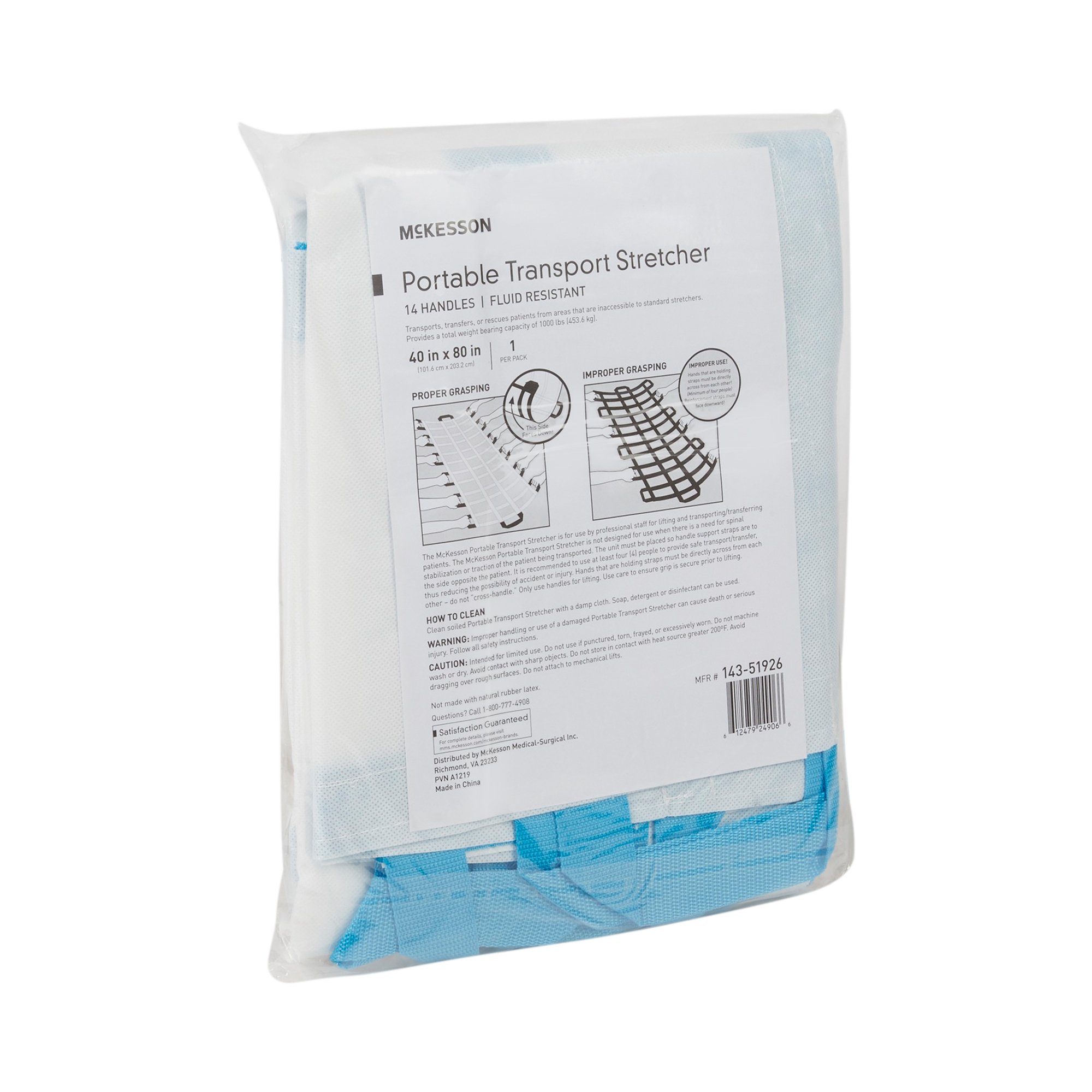 McKesson Brand 143-51926 - McKesson Transport Stretcher, 40 x 80 Inch - 1/Each, 10/Case
