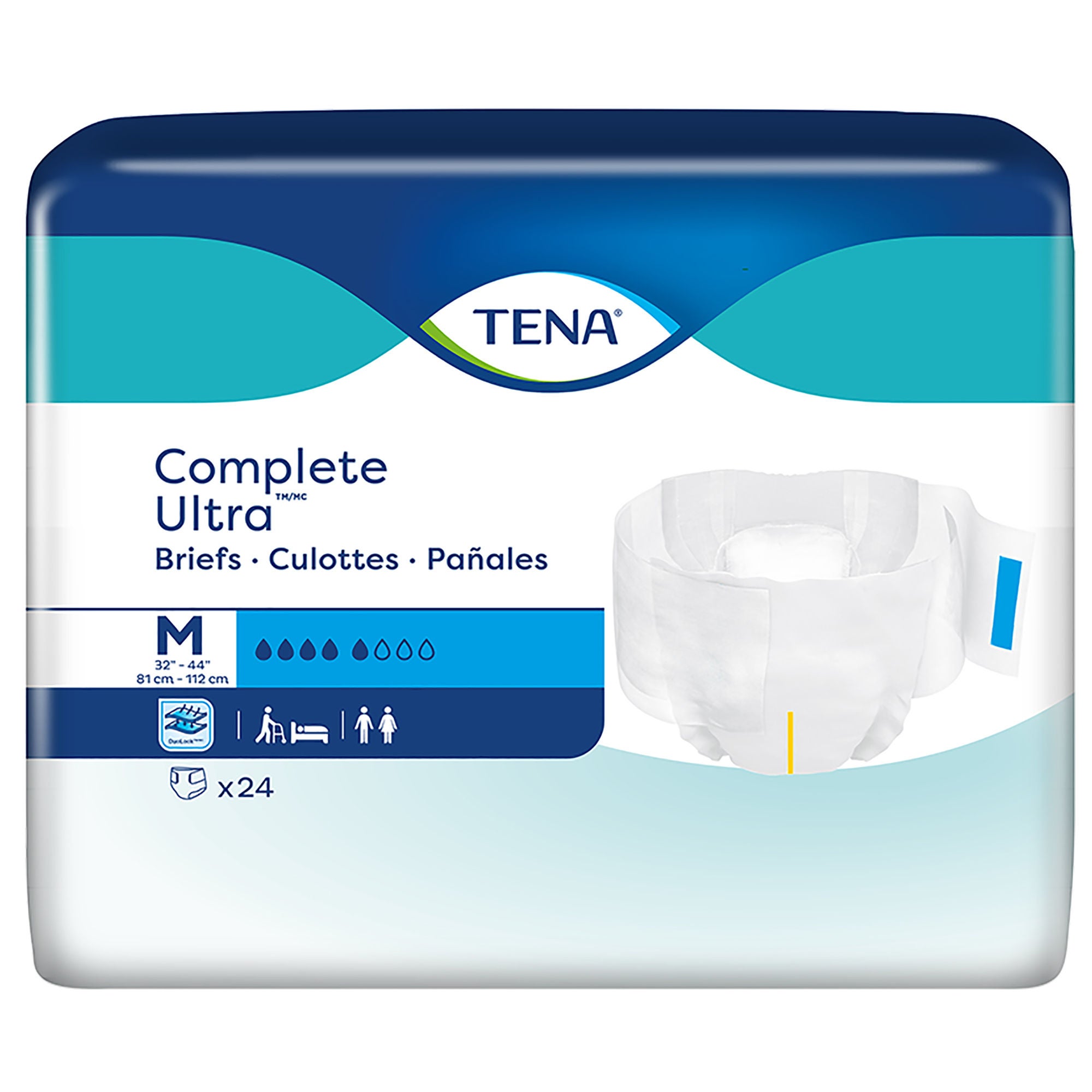 Essity HMS North America Inc - 67322 Incontinence Brief TENA® Complete Ultra™ Adult Medium Unisex Disposable Moderate Absorbency