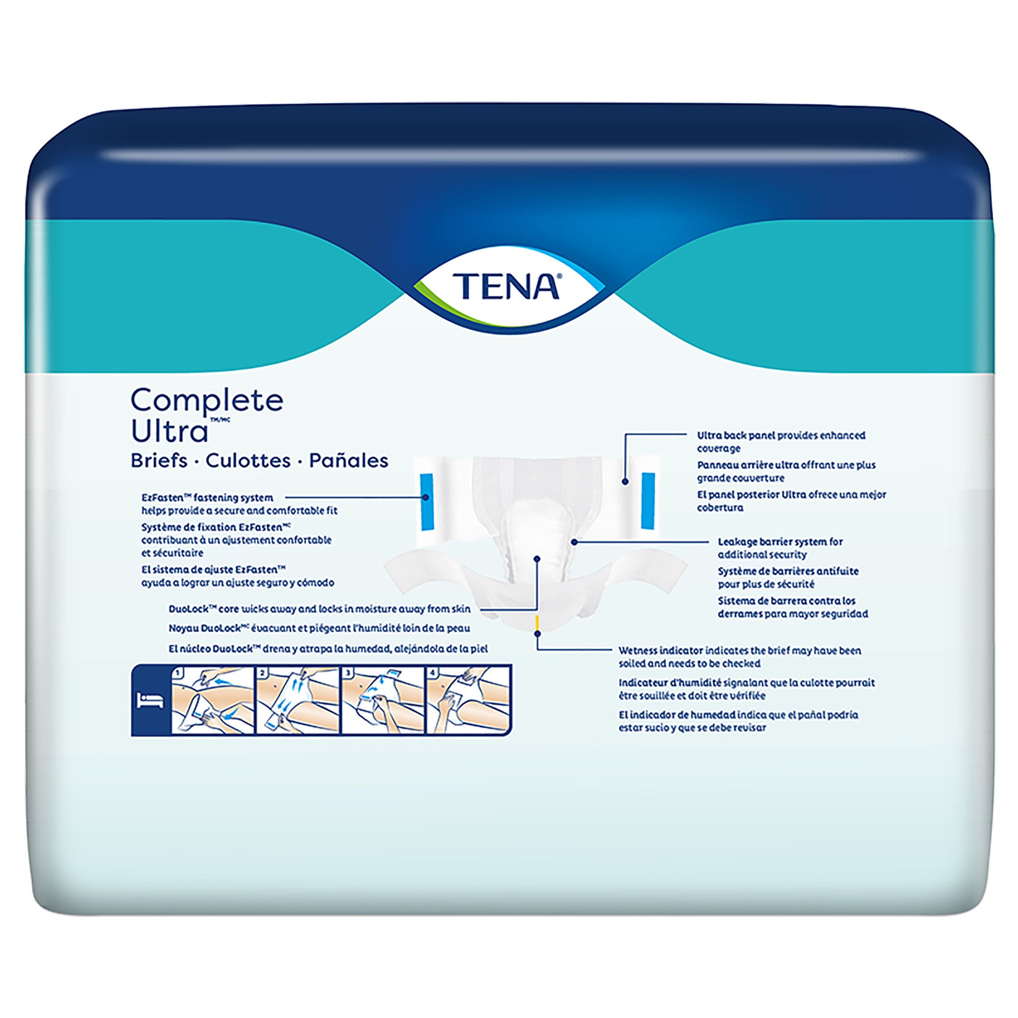 Essity HMS North America Inc - 67322 Incontinence Brief TENA® Complete Ultra™ Adult Medium Unisex Disposable Moderate Absorbency