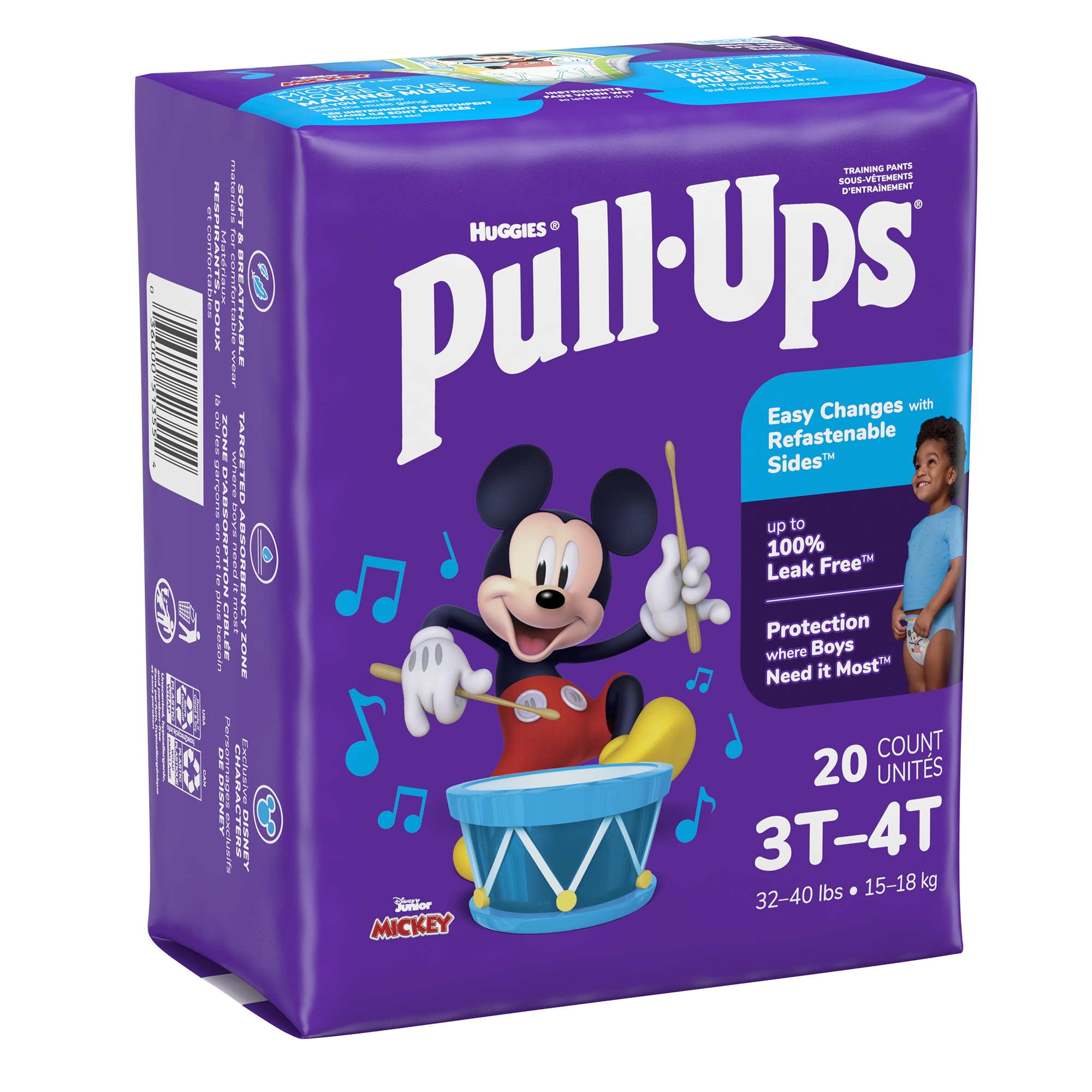 Kimberly Clark 51355 - Huggies Pull-Ups® Learning Designs® for Boys Training Pants, 3T to 4T - 20/Pack, 80/Case