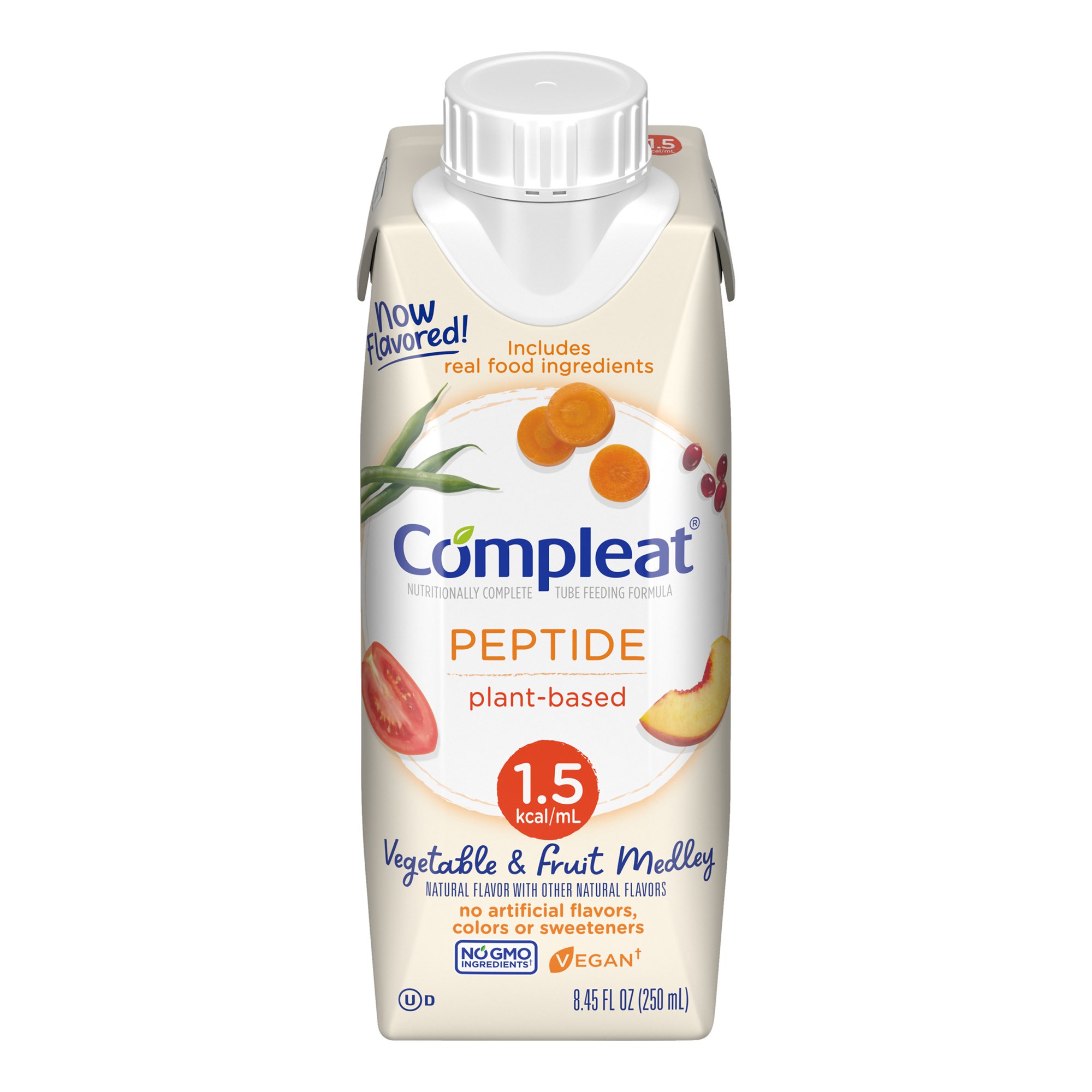 Nestle Healthcare Nutrition 00043900762838 - Compleat® Peptide 1.5 Cal Plant-Based Tube Feeding Formula, 8.45-ounce carton - 1/Each, 24/Case