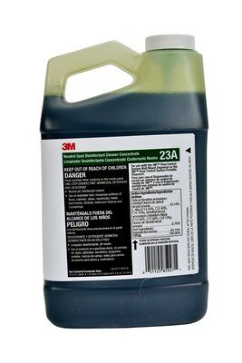 3M Company Chemical Solutions Division - 23A Surface Disinfectant Cleaner 3M™ Neutral Quat 23A Germicidal Manual Pour Liquid Concentrate 1/2 gal. Jug Lemon Scent NonSterile