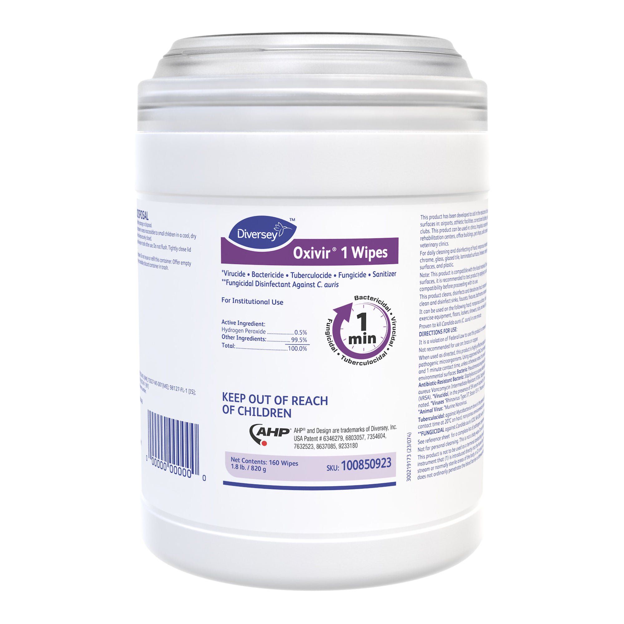 Sealed Air *Diversey* - 100850923 Oxivir® 1 Surface Disinfectant Cleaner Wipes