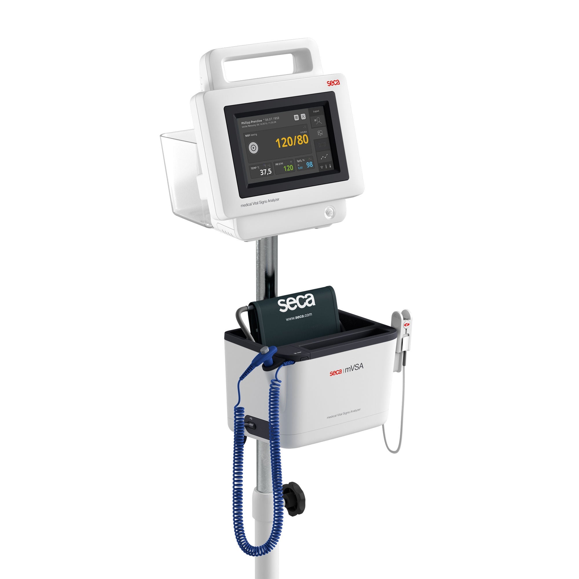Seca - 5351210131 Patient Monitor seca® 535 Monitoring / Spot check NIBP, Pulse Rate, SpO2, Oral Temperature AC Power / Battery Operated