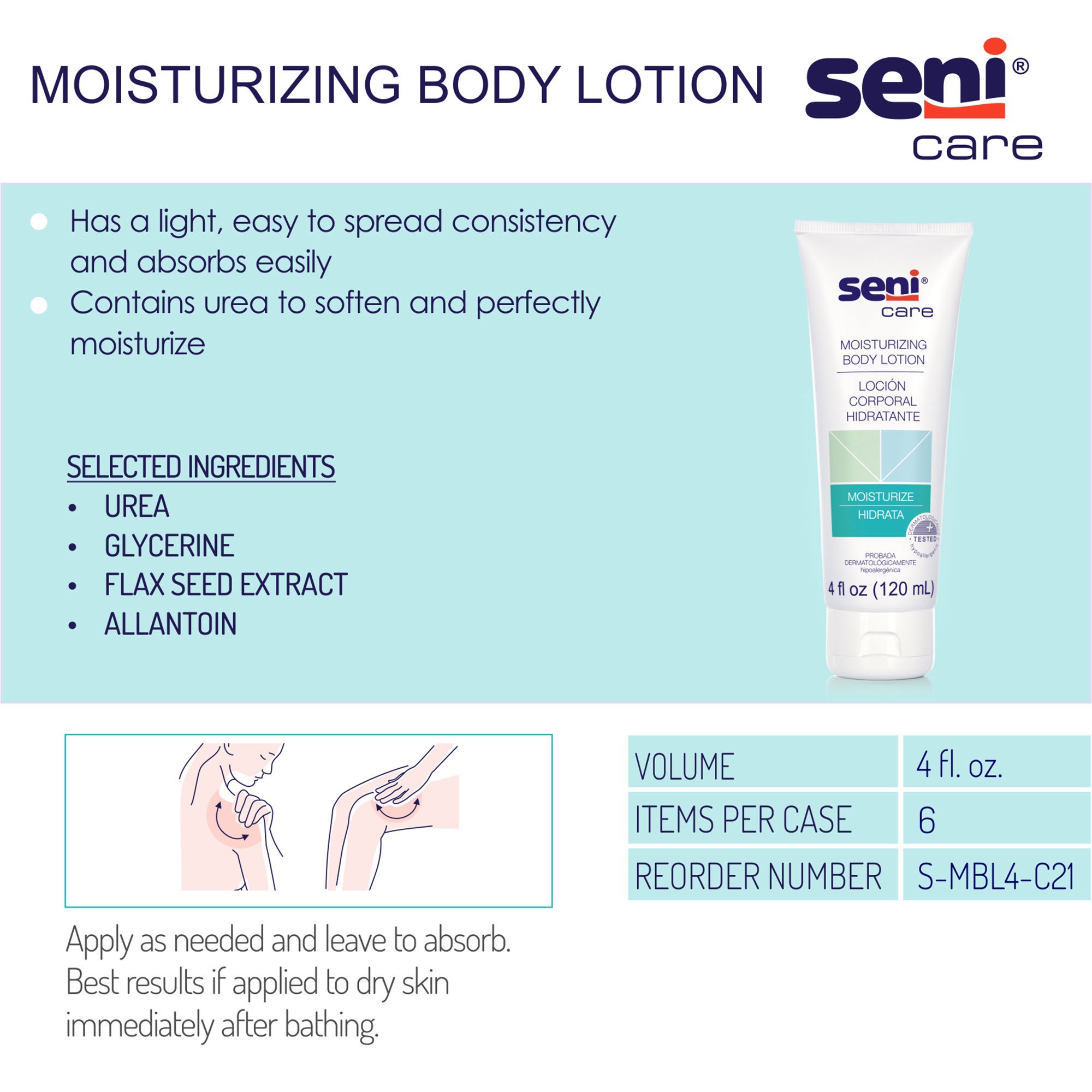 TZMO USA Inc - S-MBL4-C21 Seni® Care Moisturizing Body Lotion
