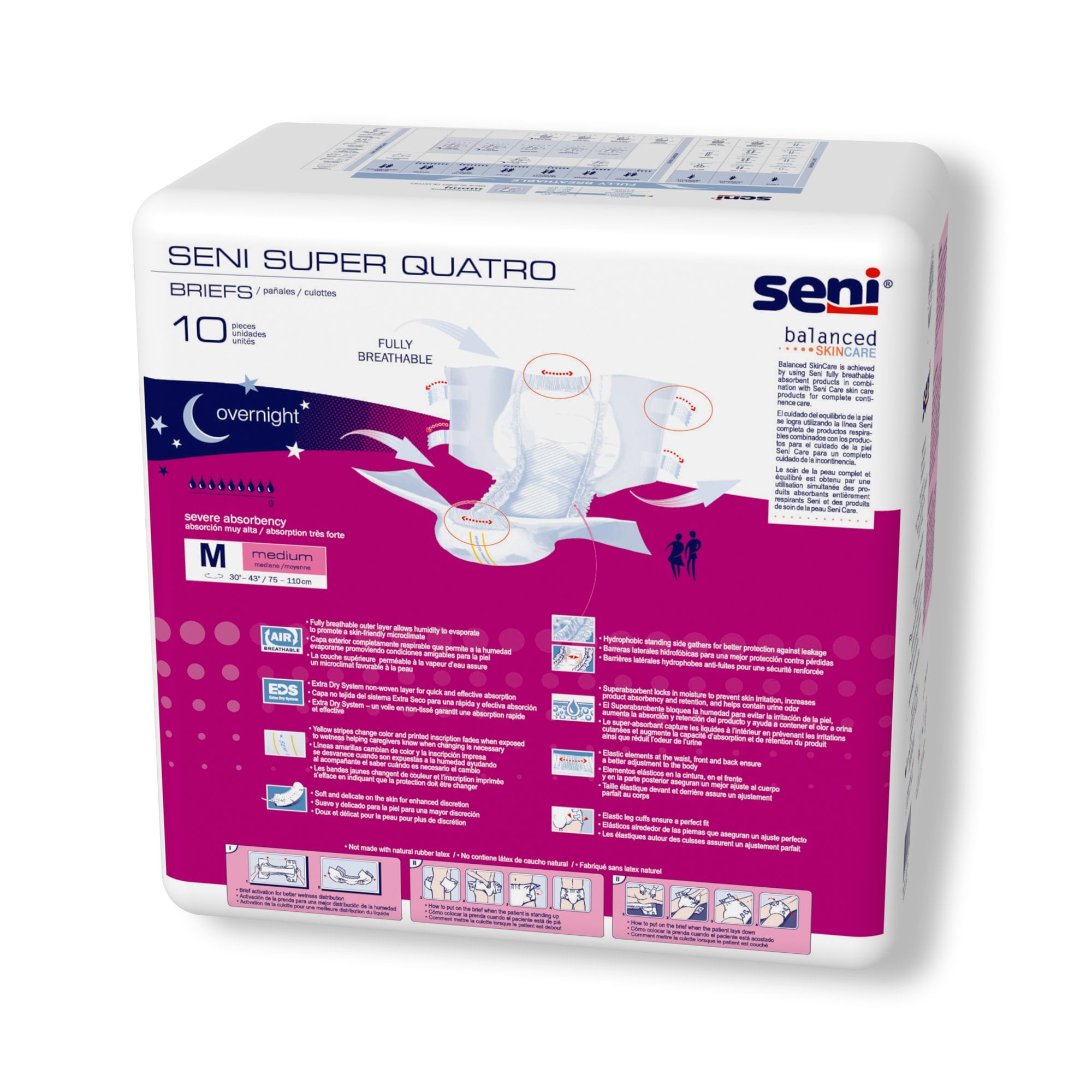 TZMO USA Inc - S-ME10-BQ1 Seni® Super Quatro Severe Absorbency Incontinence Brief