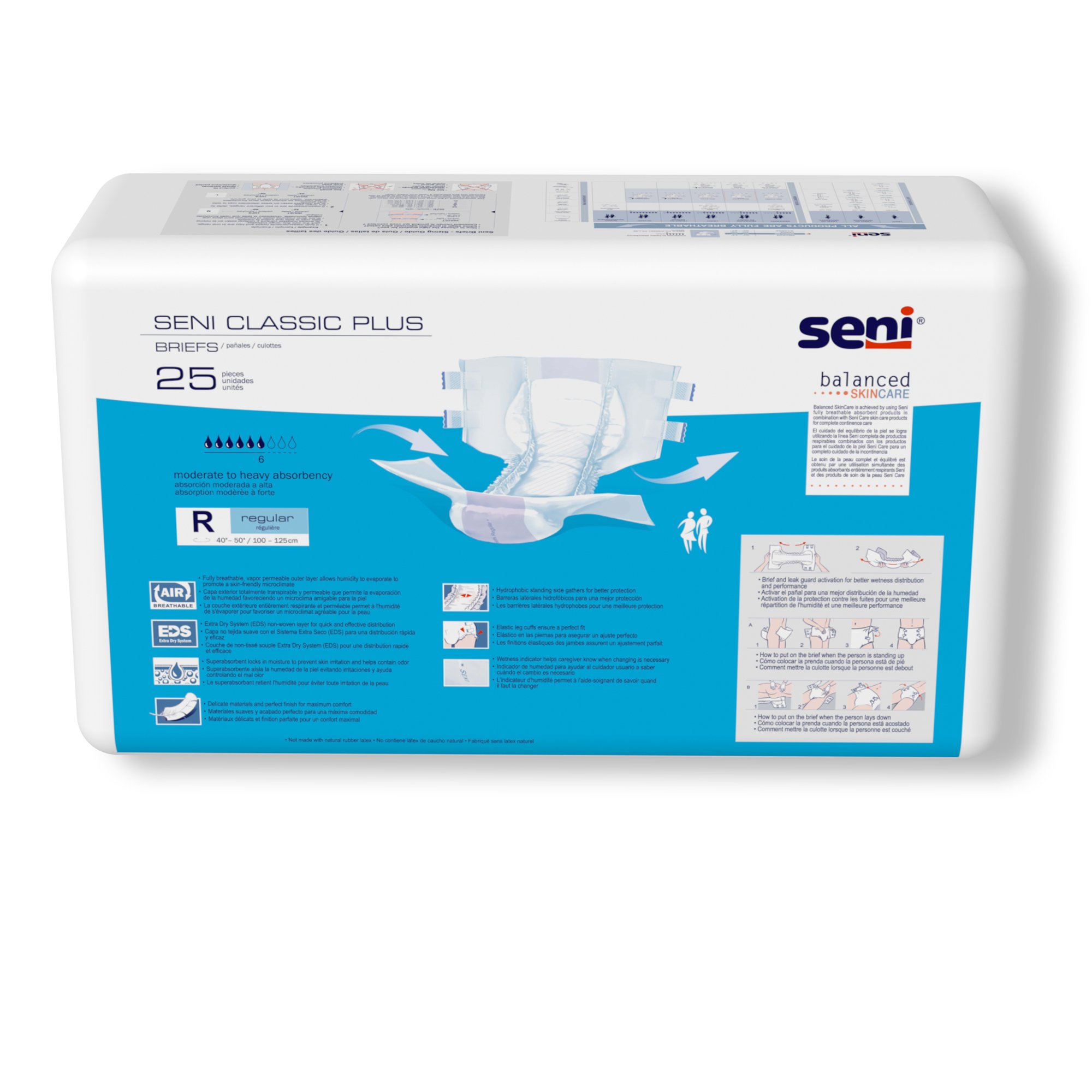 TZMO USA Inc - S-RE25-BC2 Seni® Classic Plus Moderate to Heavy Absorbency Incontinence Brief