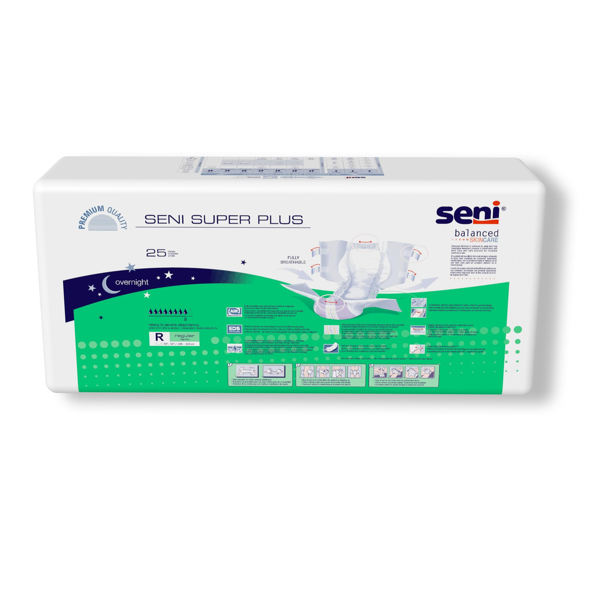 TZMO USA Inc - S-RE25-BP1 Seni® Super Plus Overnight Heavy Absorbency Incontinence Brief