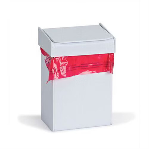 Market Lab Inc - 16505 Medical Waste Trash Can MarketLab 1.4 Quart / 0.35 gal. White ABS Plastic Square