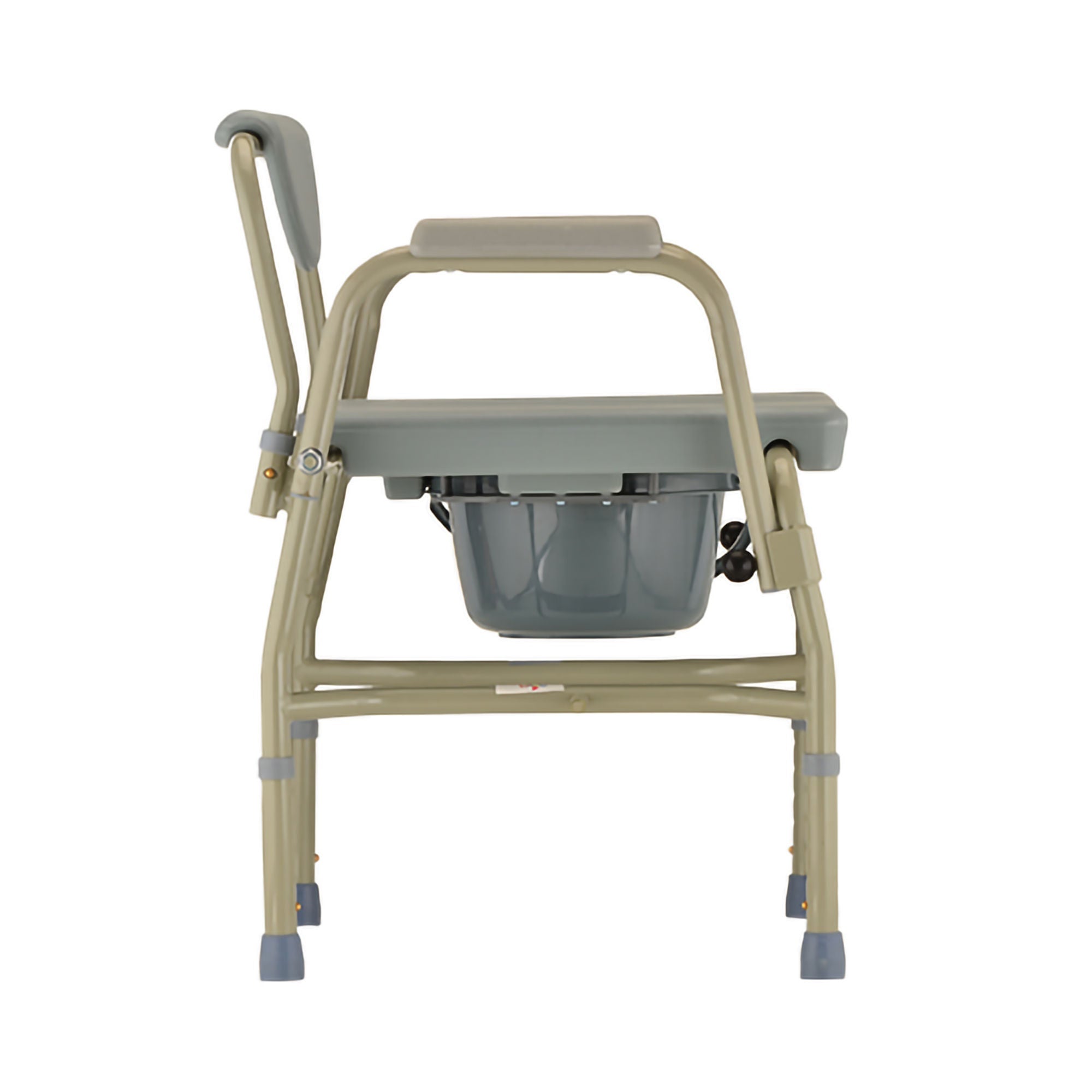 Nova Ortho-Med - 8583 Commode Chair Nova Drop Arms Steel Frame Back Bar 23-1/4 Inch Seat Width 500 lbs. Weight Capacity
