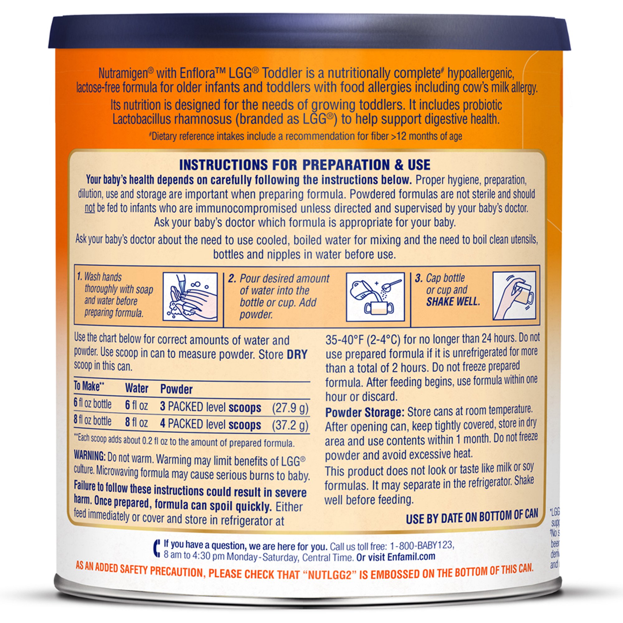 Mead Johnson 154804 - Enfamil® Nutramigen™ with Enflora LGG® Toddler Formula, 12.6-ounce can - 1/Each, 6/Case