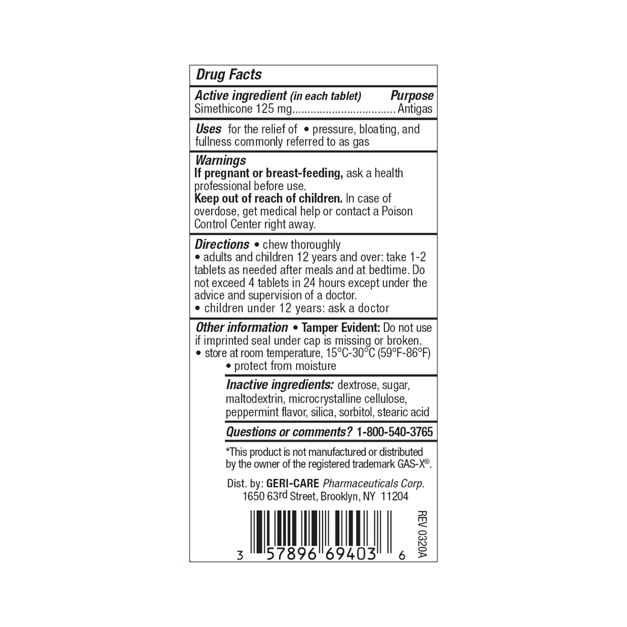 Geri-Care - 694-03-GCP Geri-Care® Simethicone Gas Relief