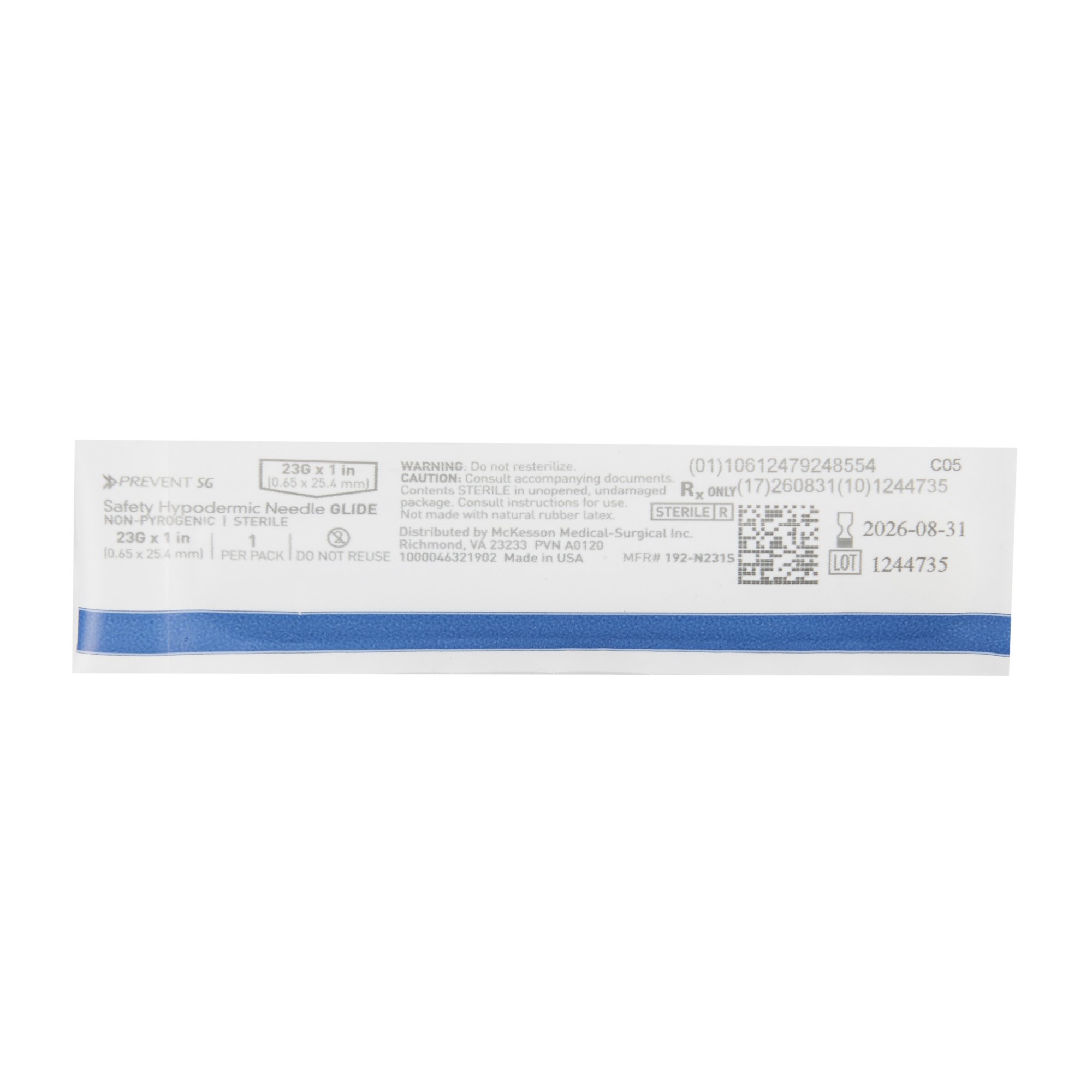 McKesson Prevent SG Safety Hypodermic Needle 306610 by McKesson Brand