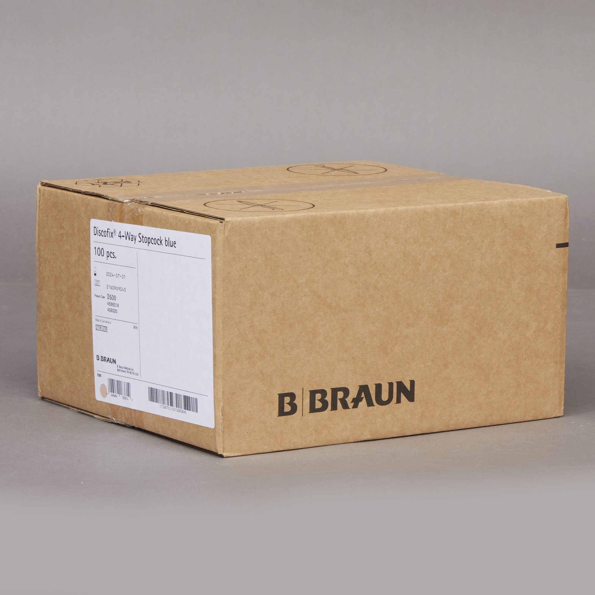 B. Braun 456020 - Discofix 2 Four Way Stopcock 0.26mL SPIN-LOCK Connector Sterile 456020 - 1/Each, 50/Pack, 100/Case