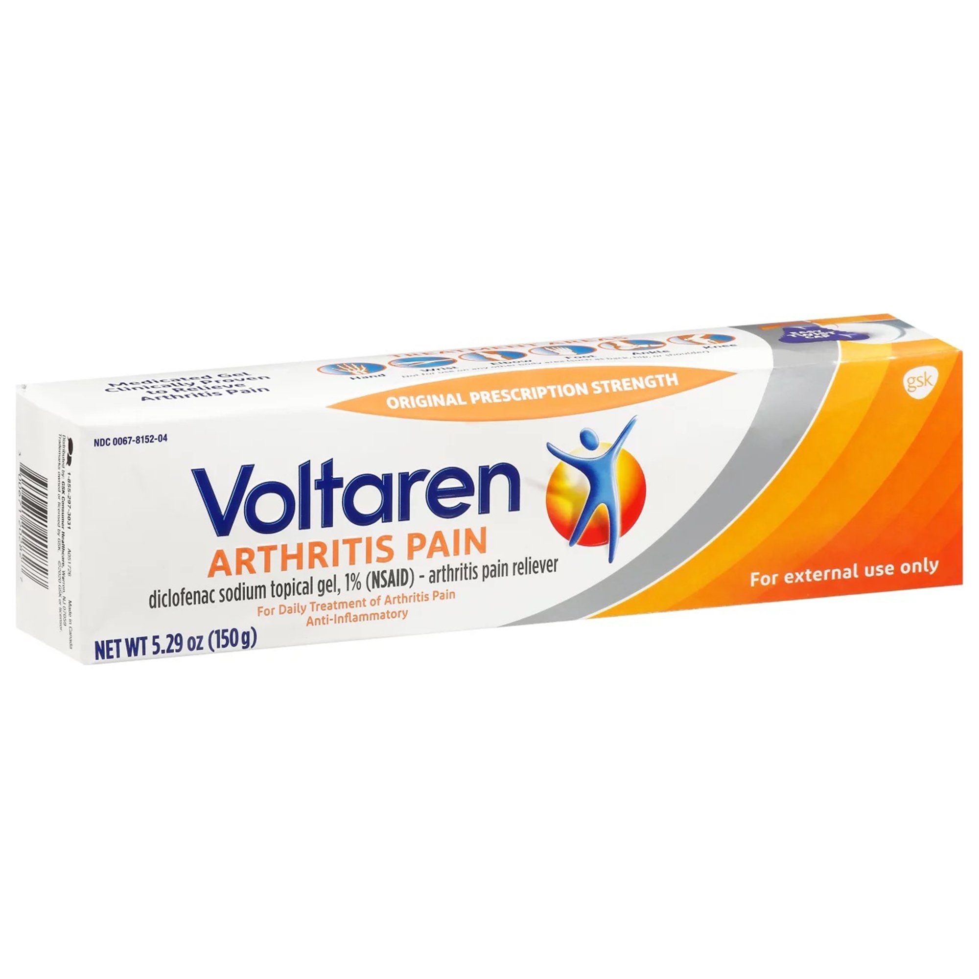 Glaxo Consumer Products 00067815204 - Voltaren Arthritis Pain Topical Gel, 5.29 ounce tube - 1/Each