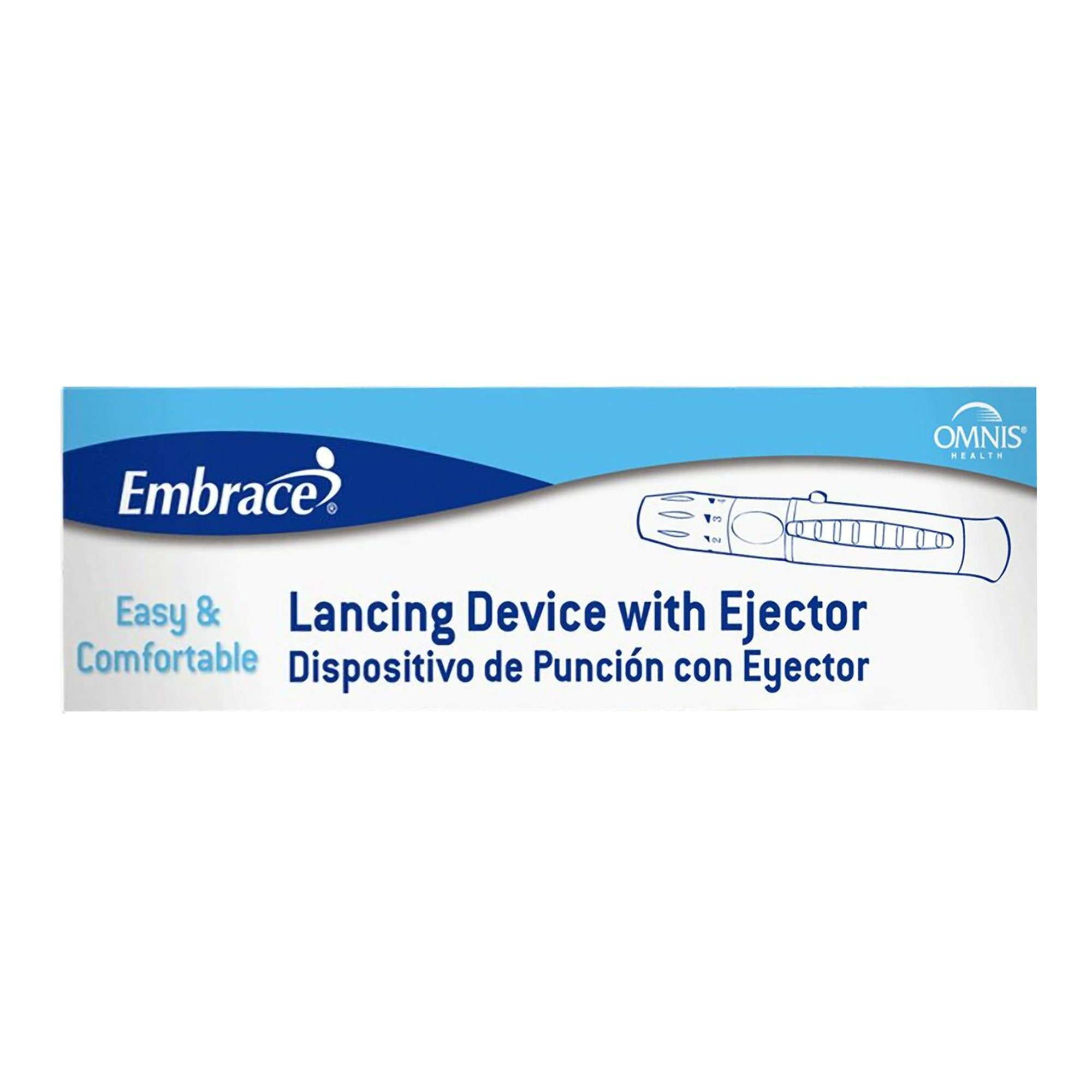 Omnis Health APX02AB0122 - Embrace® Lancing Device with Ejector - 1/Box