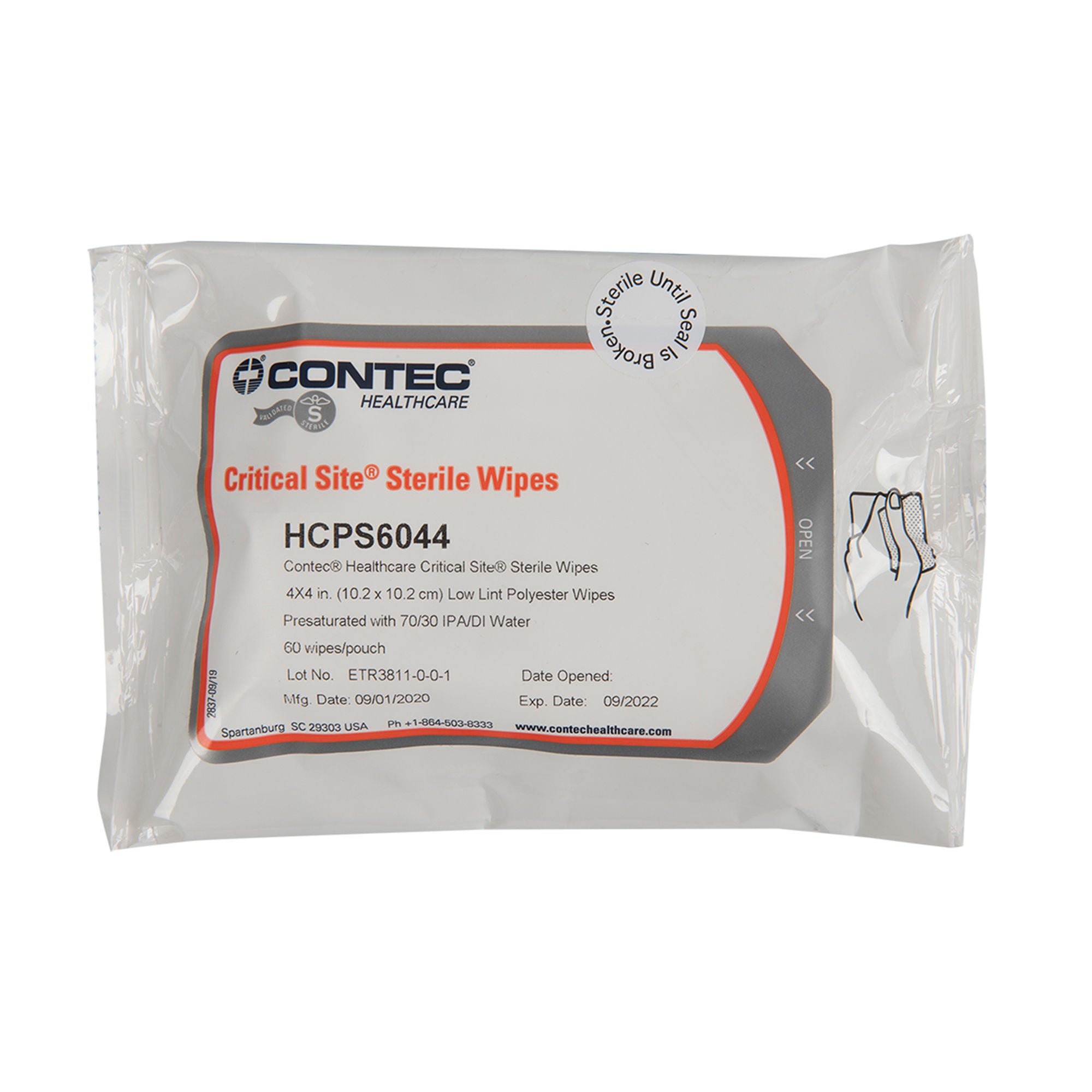 Contec Inc - HCPS6044 Contec® Critical Site® Isopropyl Alcohol Surface Disinfecting Wipes