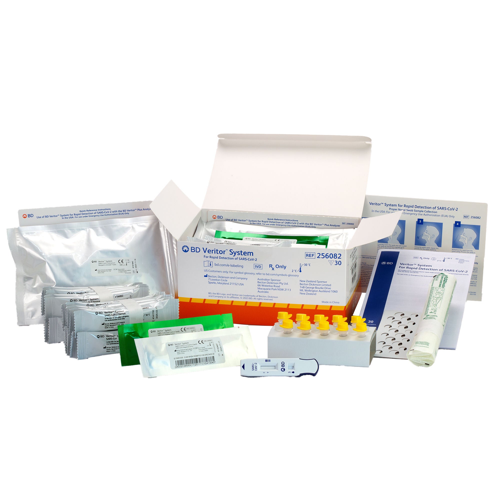 BD - 256082 Respiratory Test Kit BD Veritor™ System SARS-CoV-2 30 Tests CLIA Waived
