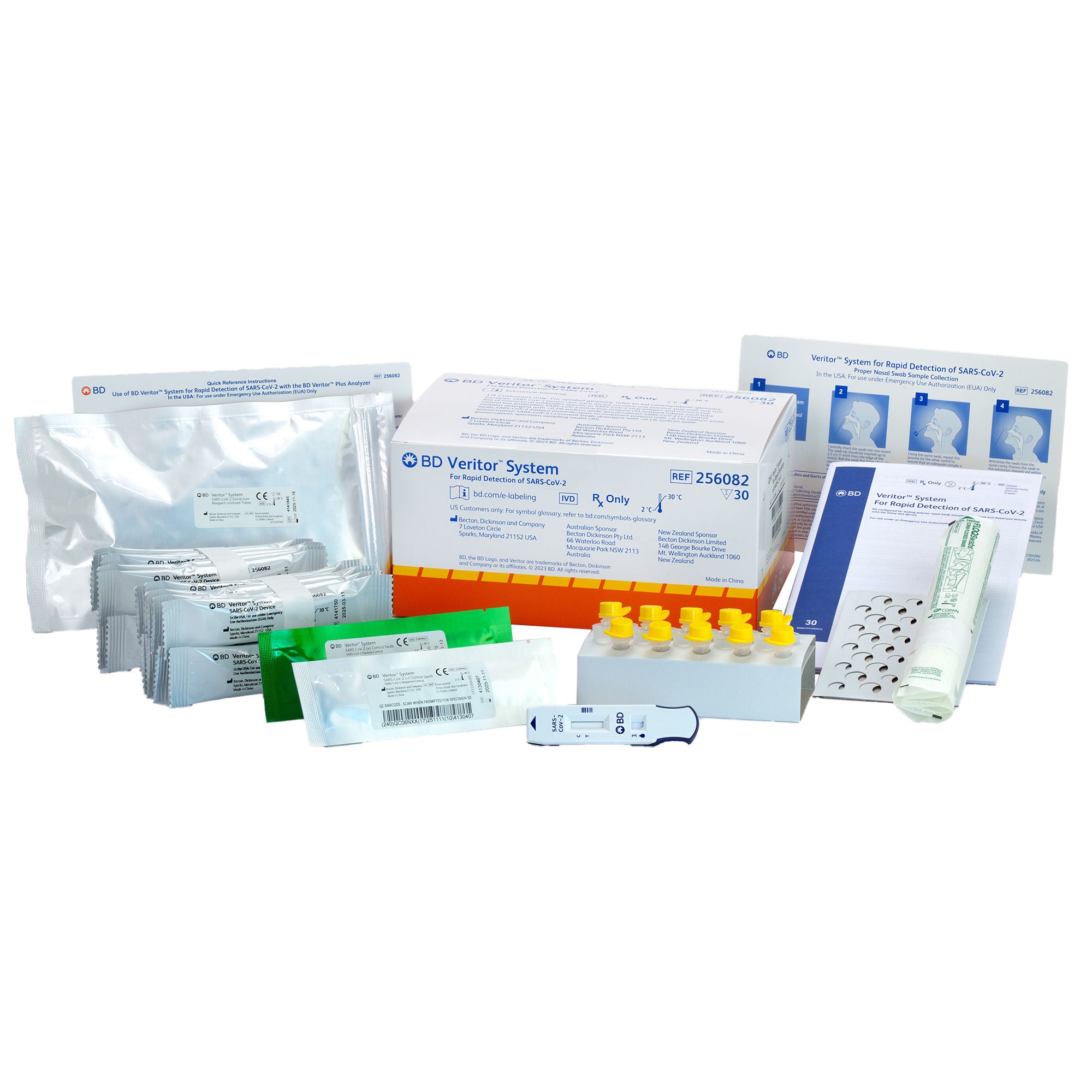 BD - 256082 Respiratory Test Kit BD Veritor™ System SARS-CoV-2 30 Tests CLIA Waived