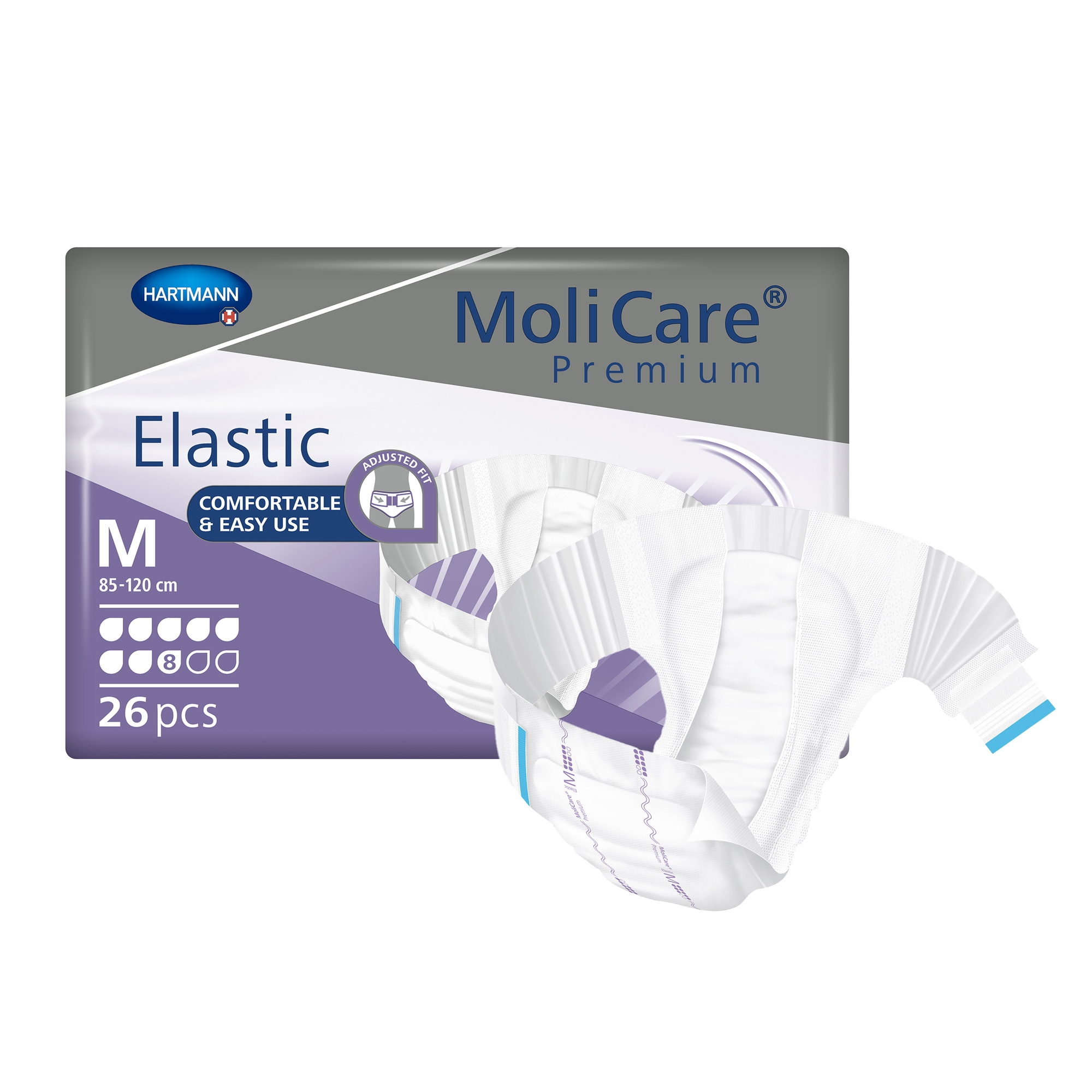 Hartmann - 165472 MoliCare® Premium Elastic 8 Drop Absorbency Incontinence Briefs