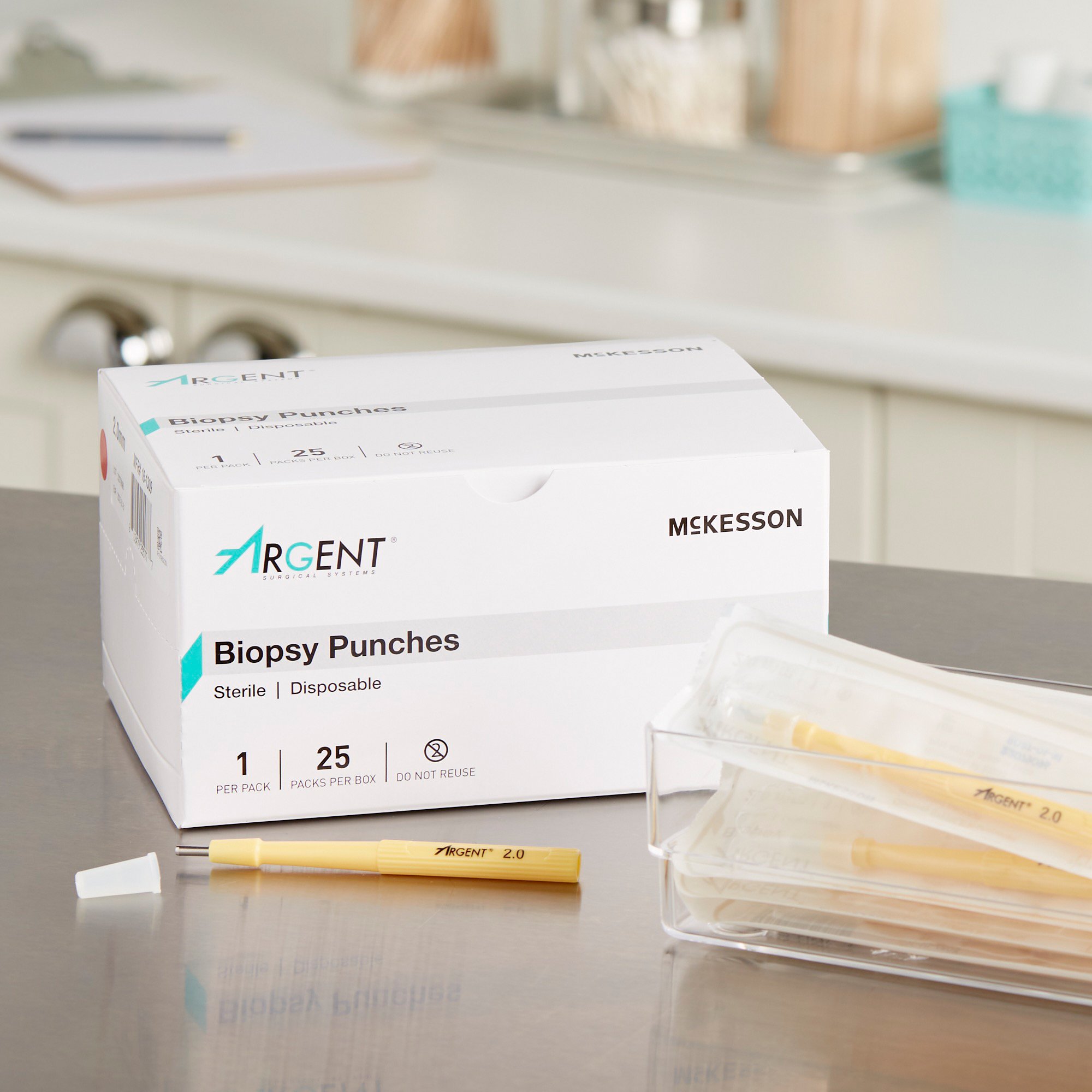 McKesson Brand 16-1309 - McKesson Argent™ Disposable Biopsy Punches, 2.0 mm - 1/Each, 25/Box, 100/Case