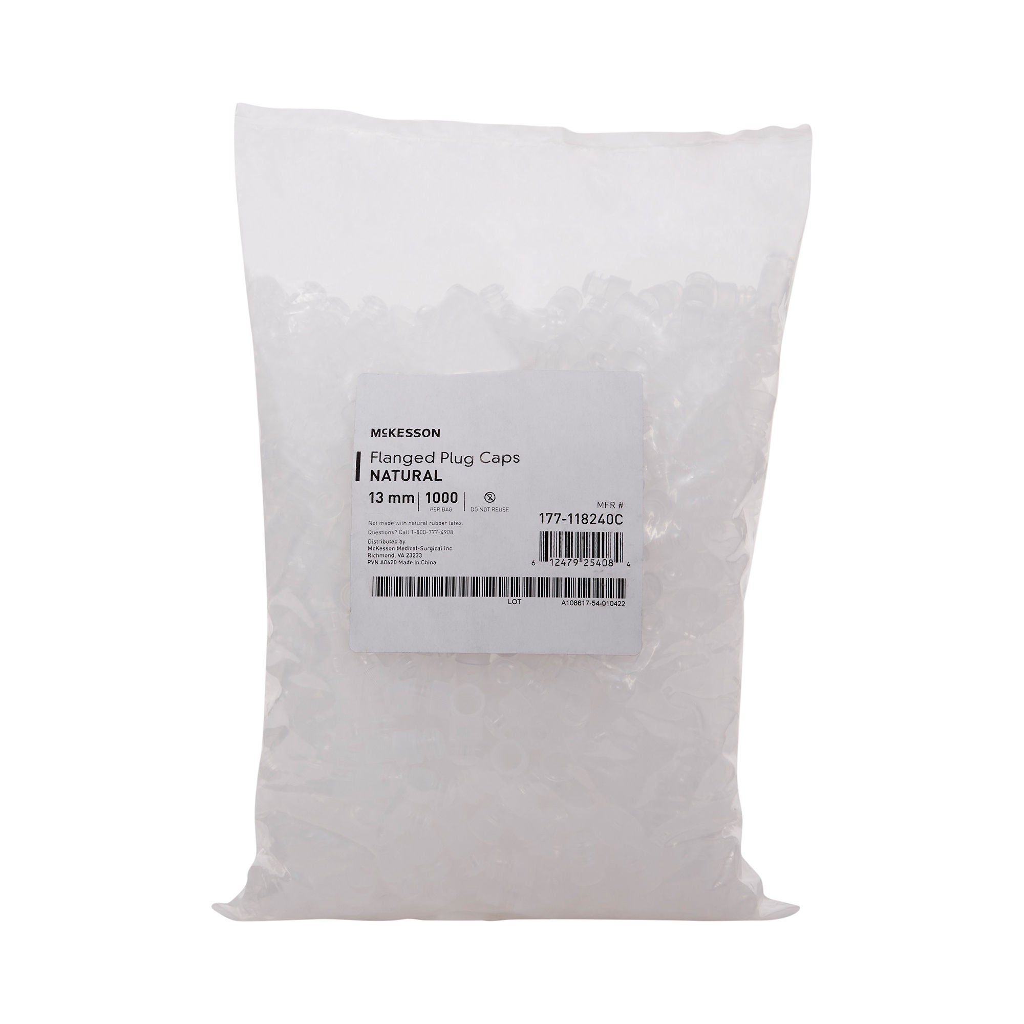 McKesson Brand - 177-118240C McKesson Flanged Plug Cap