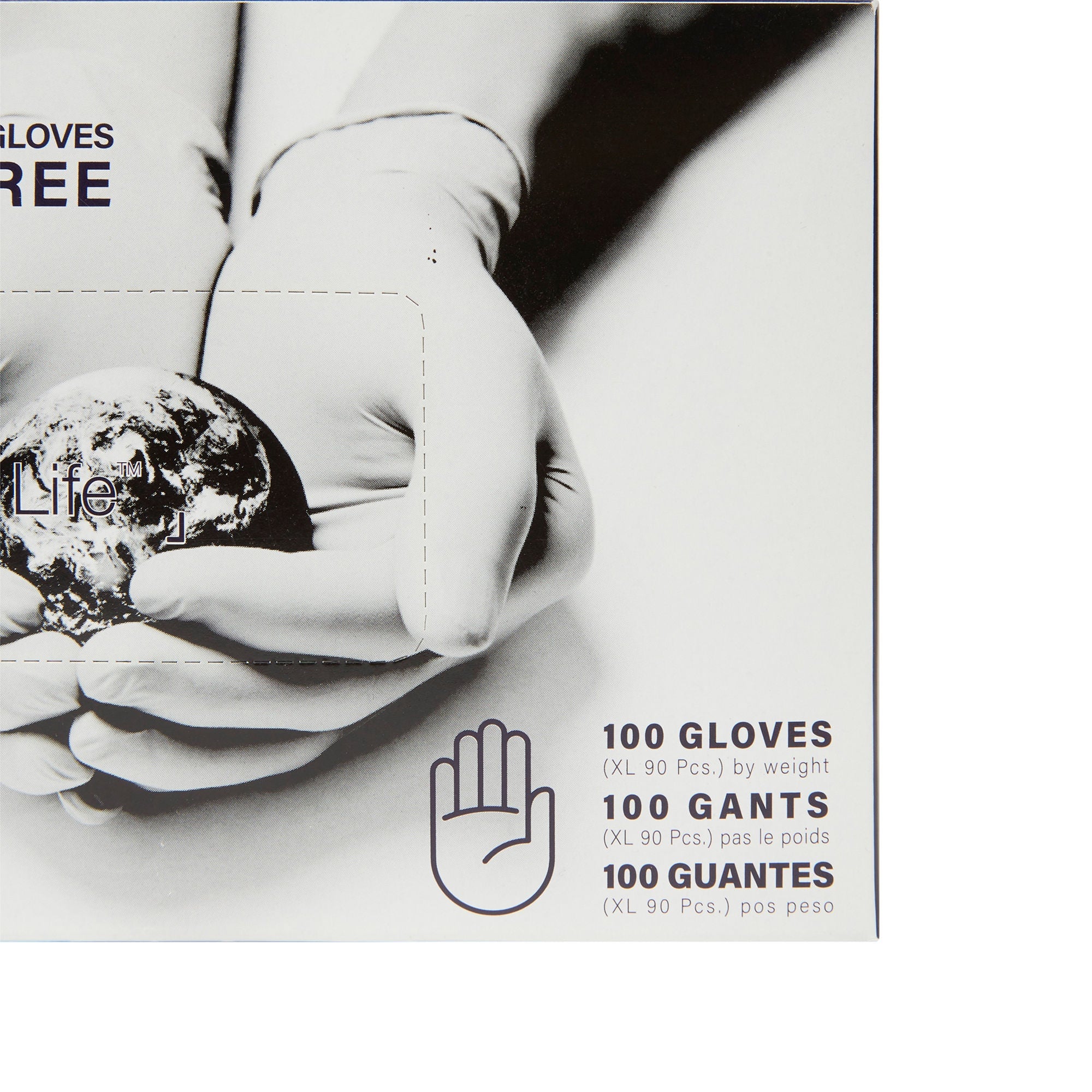 McKesson Brand - 7027145 Exam Glove Touch of Life™ Large 100 per Box NonSterile Nitrile Standard Cuff Length Textured Fingertips Black Chemo Tested / Fentanyl Tested