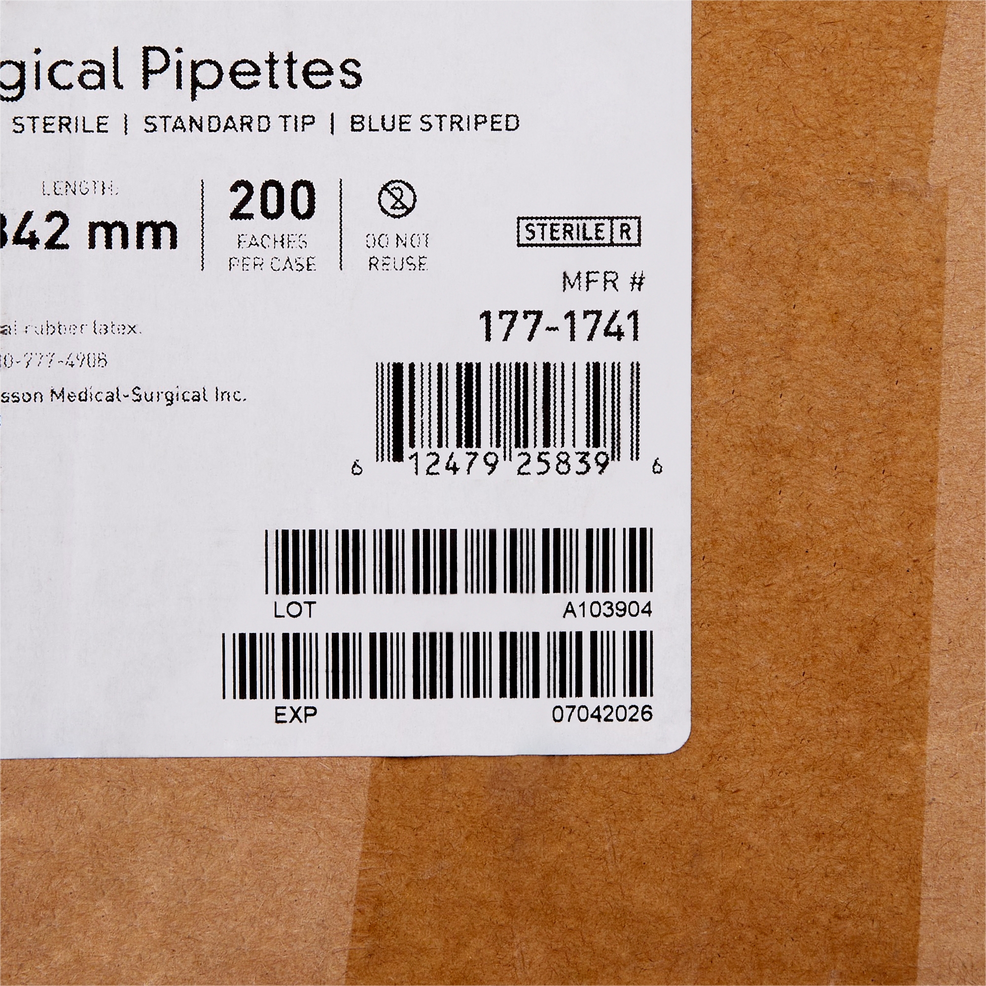 McKesson Brand 177-1741 - McKesson Serological Pipette, 5 mL, Blue Striped - 200/Case