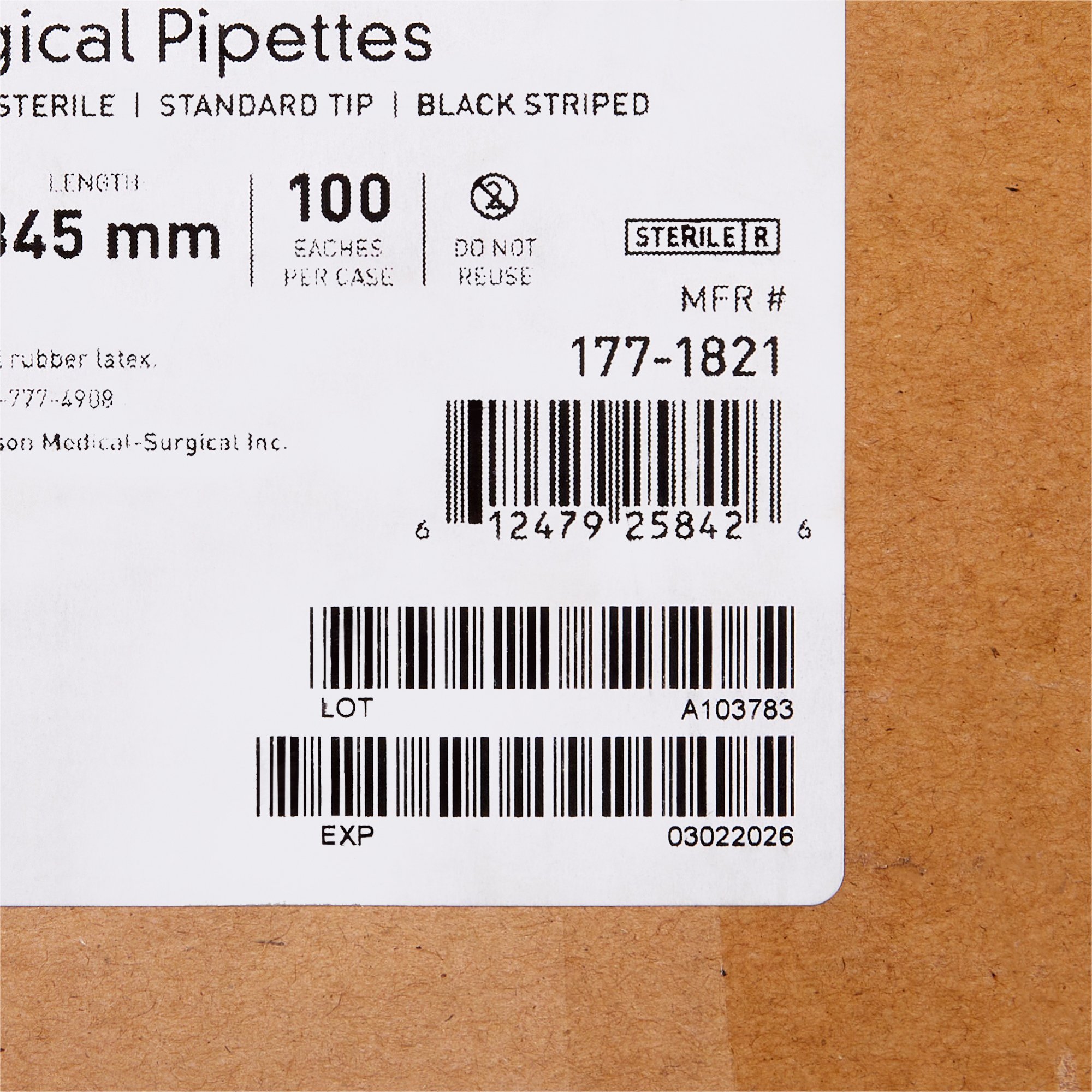 McKesson Brand 177-1821 - McKesson Polystyrene Serological Pipette, 50 mL - 100/Case