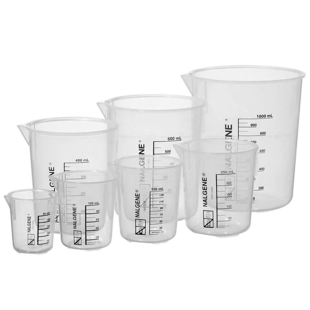 Thermo Scientific - 1201-1234 Laboratory Beaker Variety Pack Nalgene™ Griffin Low-Form Polypropylene 50 / 100 / 150 / 250 / 400 / 600 / 1