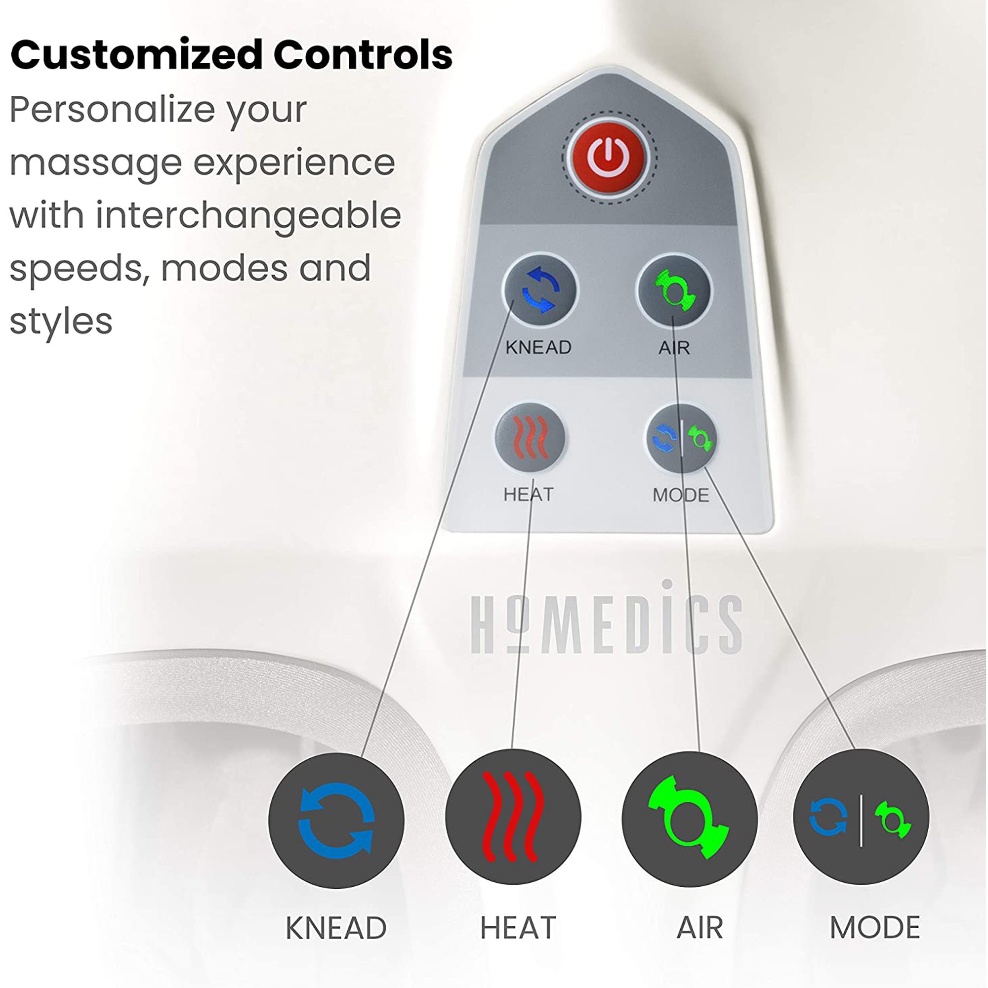 HoMedics USA LLC FMS-351HJ - HoMedics® Shiatsu Air 2.0 Foot Massager with Heat - 1/Each, 2/Case