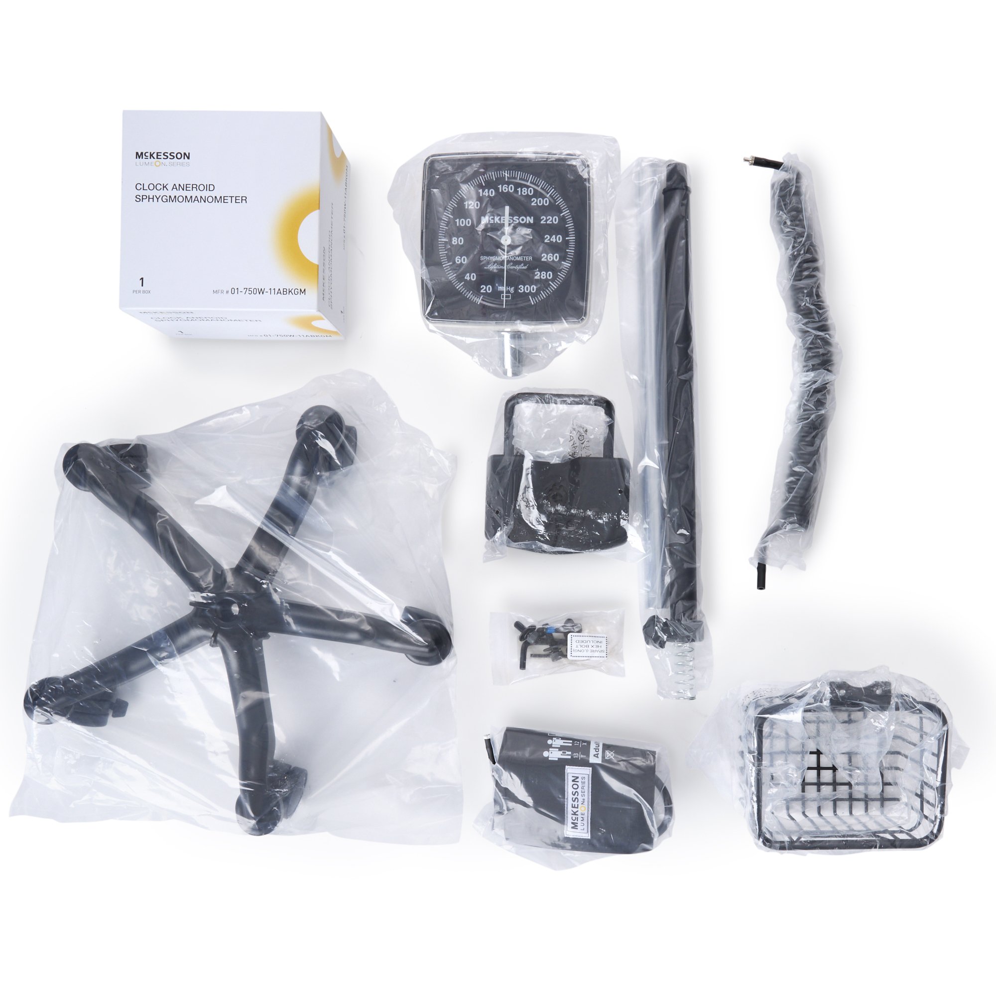 McKesson Brand 01-752M-11ABKGM - McKesson Lumeon™ Mobile Aneroid Sphygmomanometer Unit, Medium Cuff - 1/Box, 2/Case