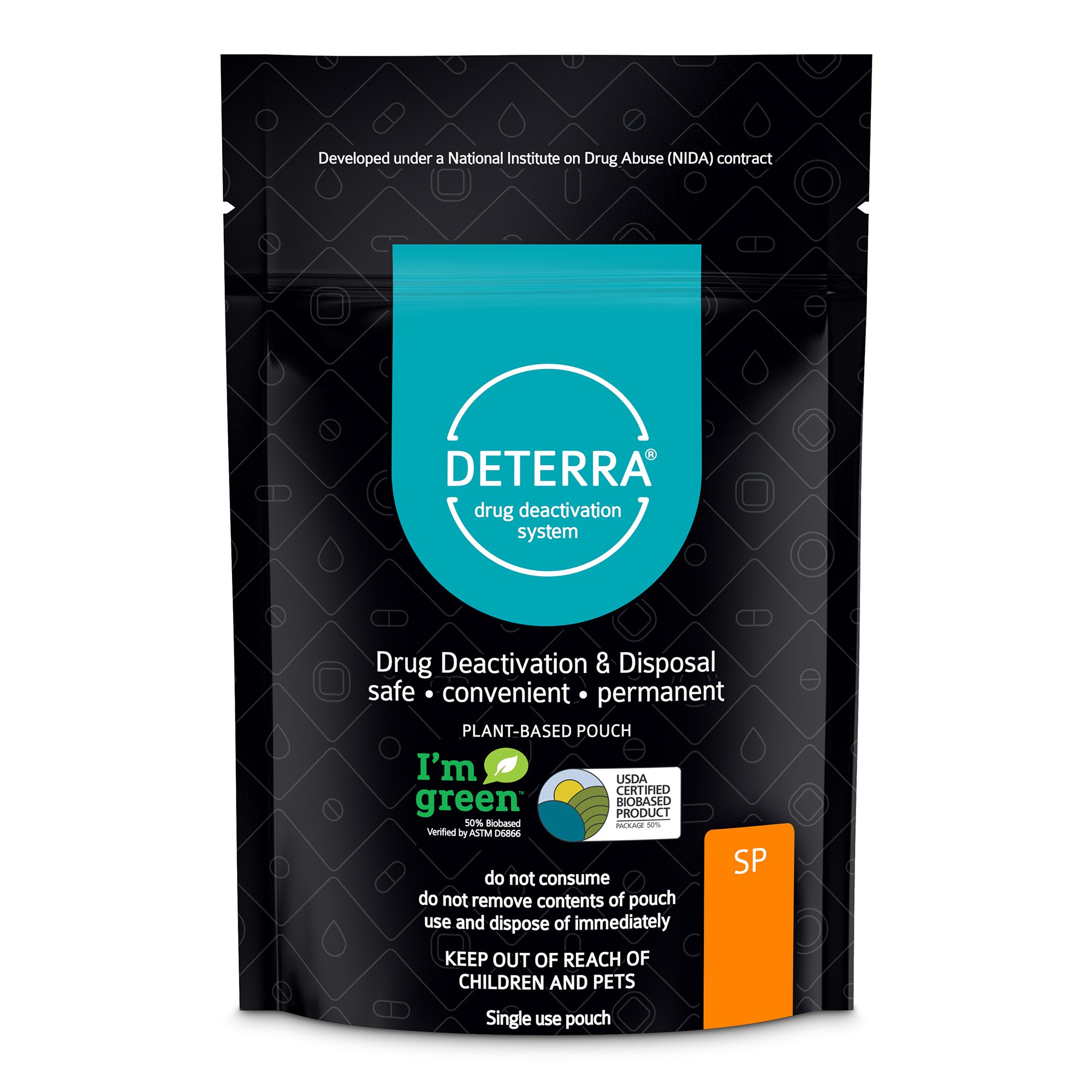 Verde Environmental Technologies Inc 7001-CASE - Deterra® Drug Disposal Pouch for Disposal of Pharmaceuticals, Small - 1/Each, 250/Case