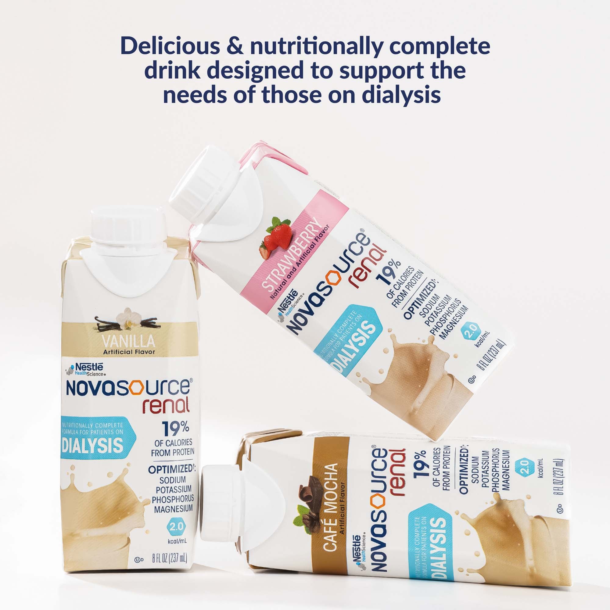 Nestle Healthcare Nutrition - 00043900369228 Novasource® Renal Strawberry Formula for Patients on Dialysis