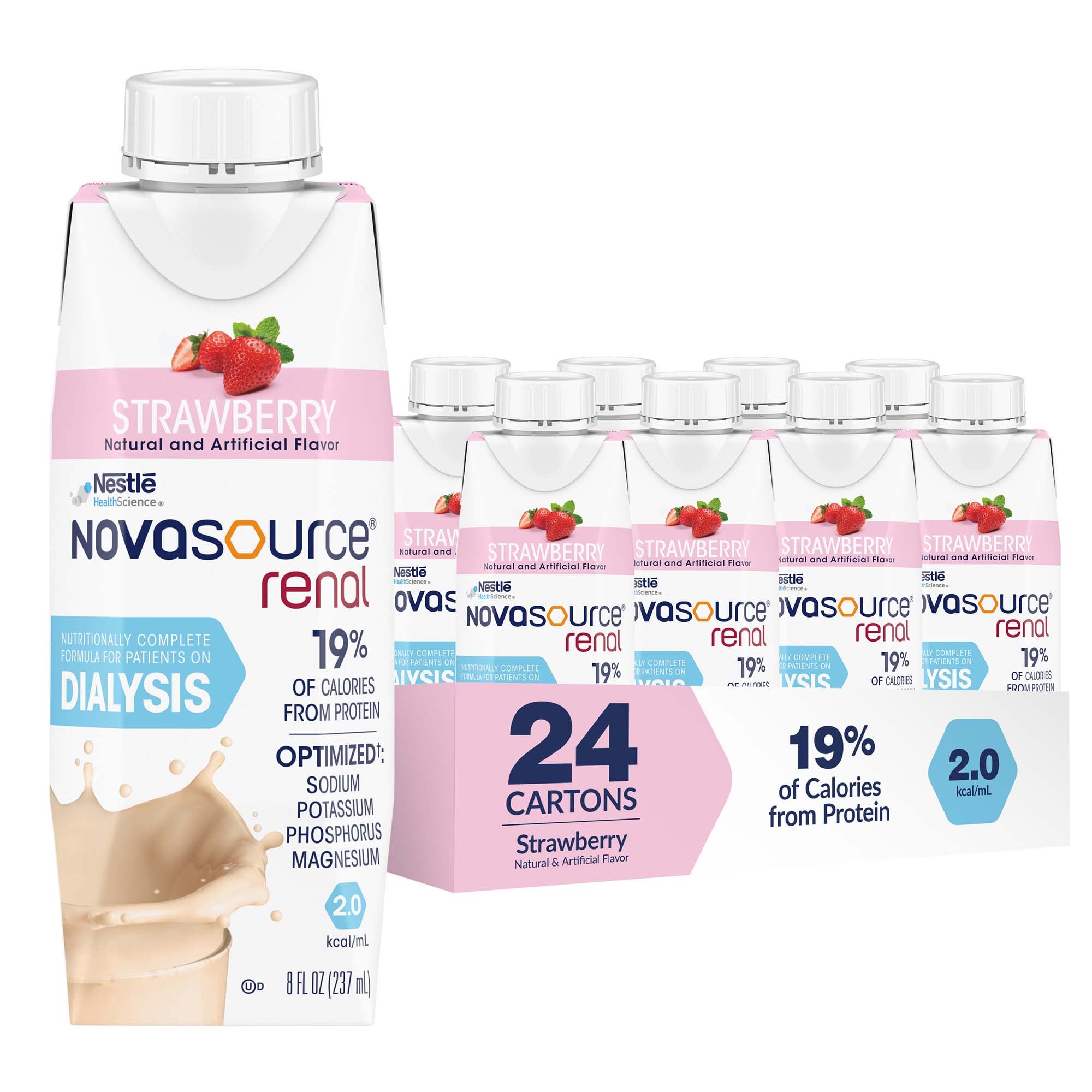 Nestle Healthcare Nutrition - 00043900369228 Novasource® Renal Strawberry Formula for Patients on Dialysis