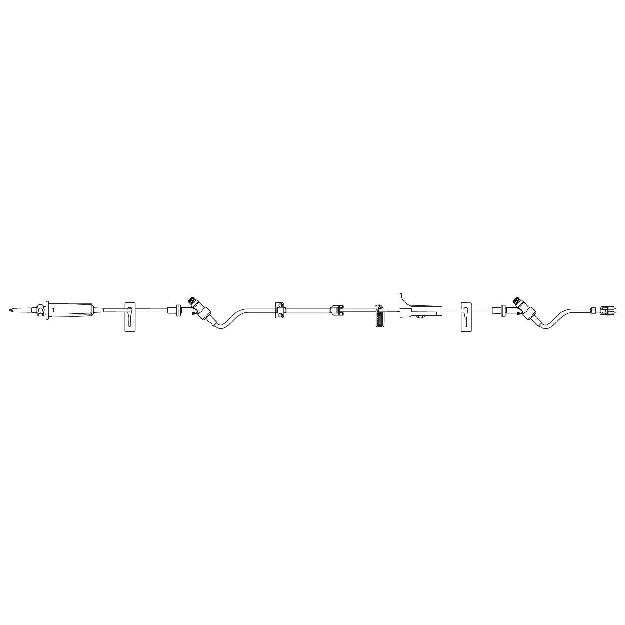 B. Braun - 362420 IV Pump Set SafeDay™ Pump 2 Ports 15 Drops / mL Drip Rate Without Filter 120 Inch Tubing Solution