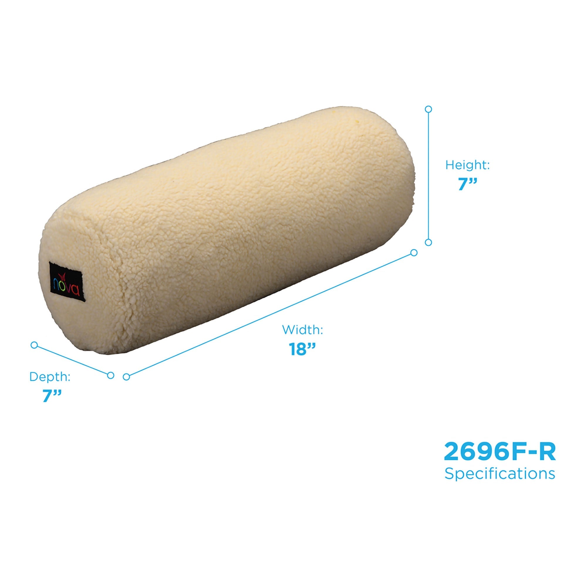 Nova Ortho-Med - 2696F-R Cervical Positioner Roll Nova 18 W X 7 L X 7 H Inch Foam Freestanding