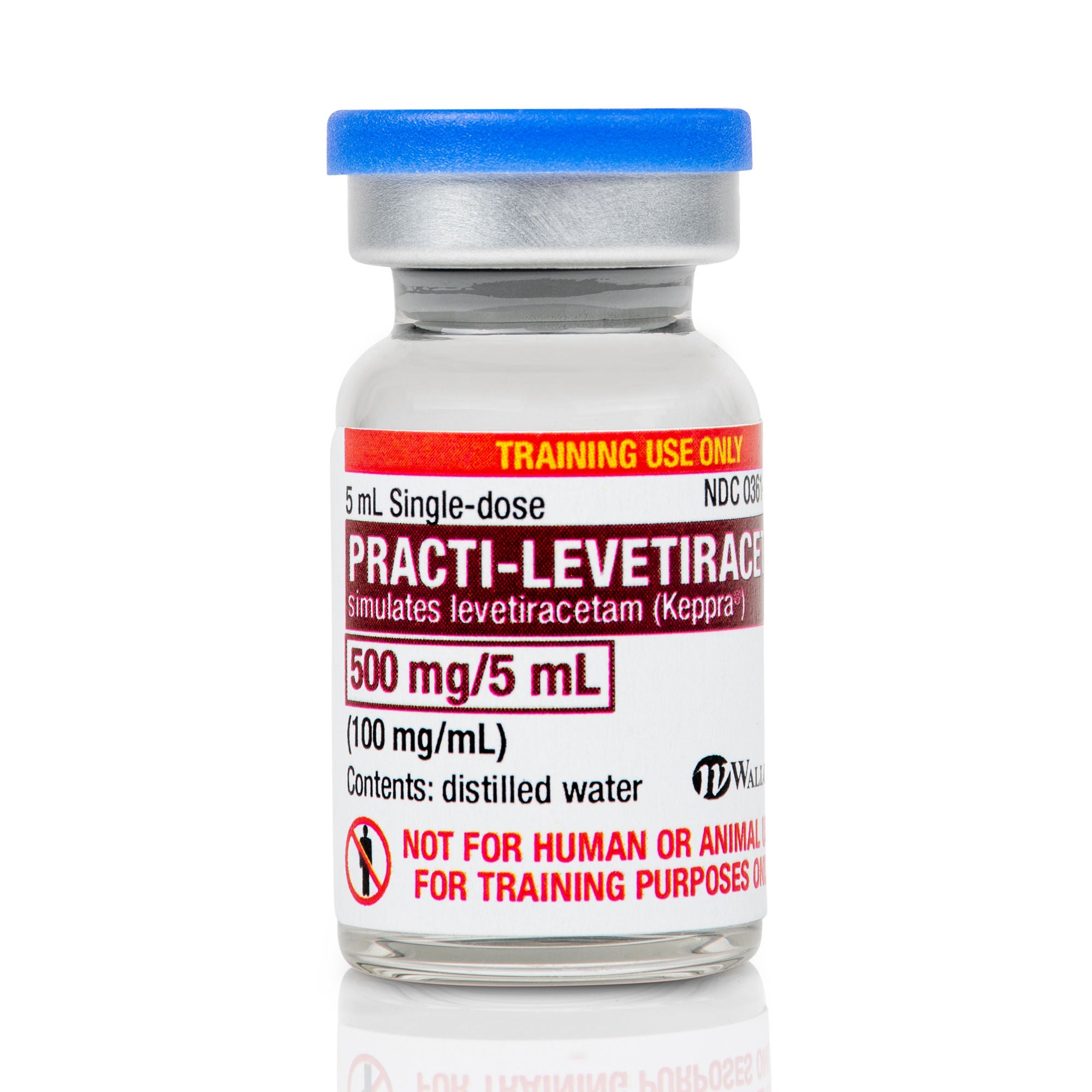 Wallcur - 110LV Clinical Training Medication Practi-Levetiracetam™ Liquid Vial 5 mL