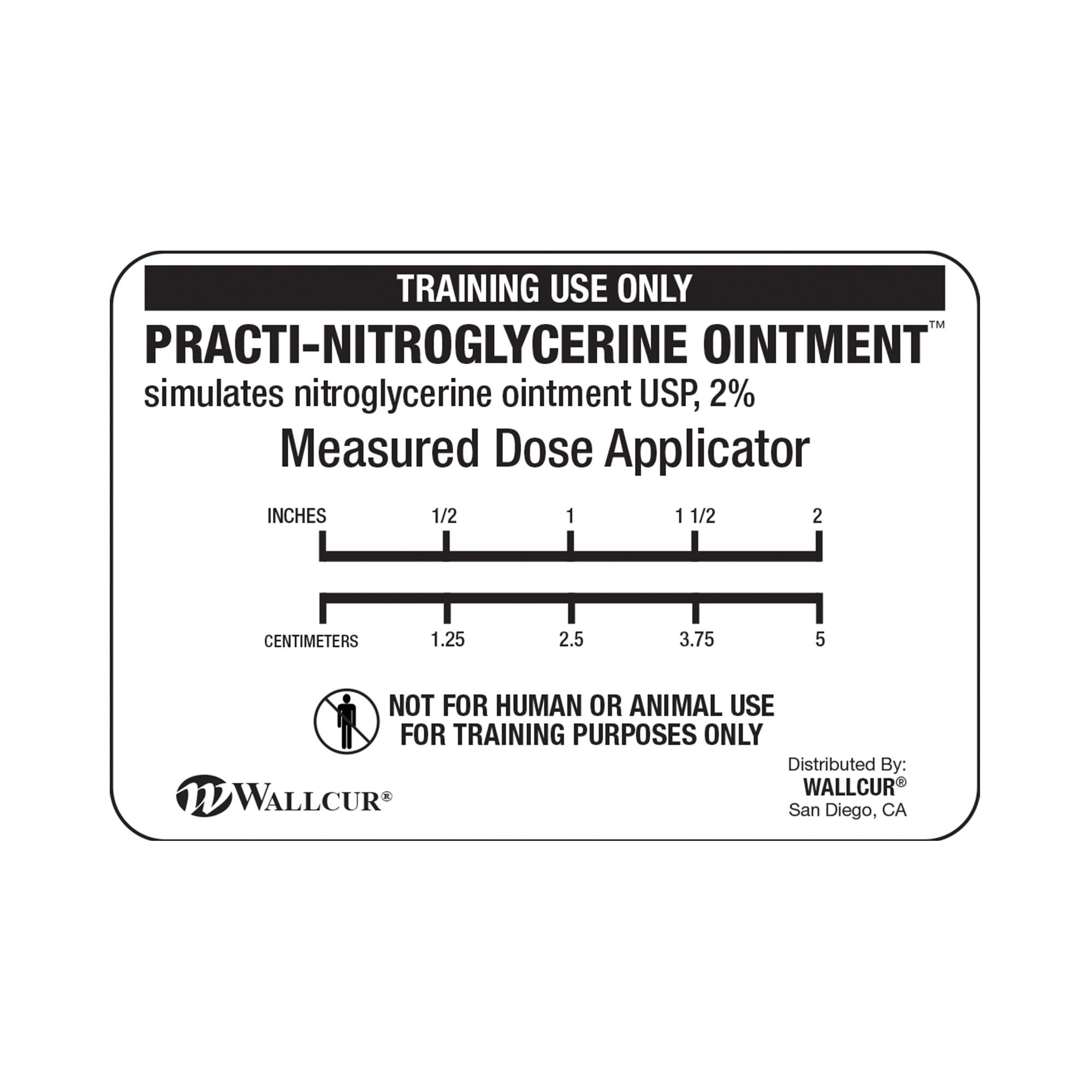 Wallcur - 1200AS Clinical Training Medication Applicator Sheets™Nitroglycerin Ointment Applicator Sheets 200 Sheets (4 pads of 50 sheets each)