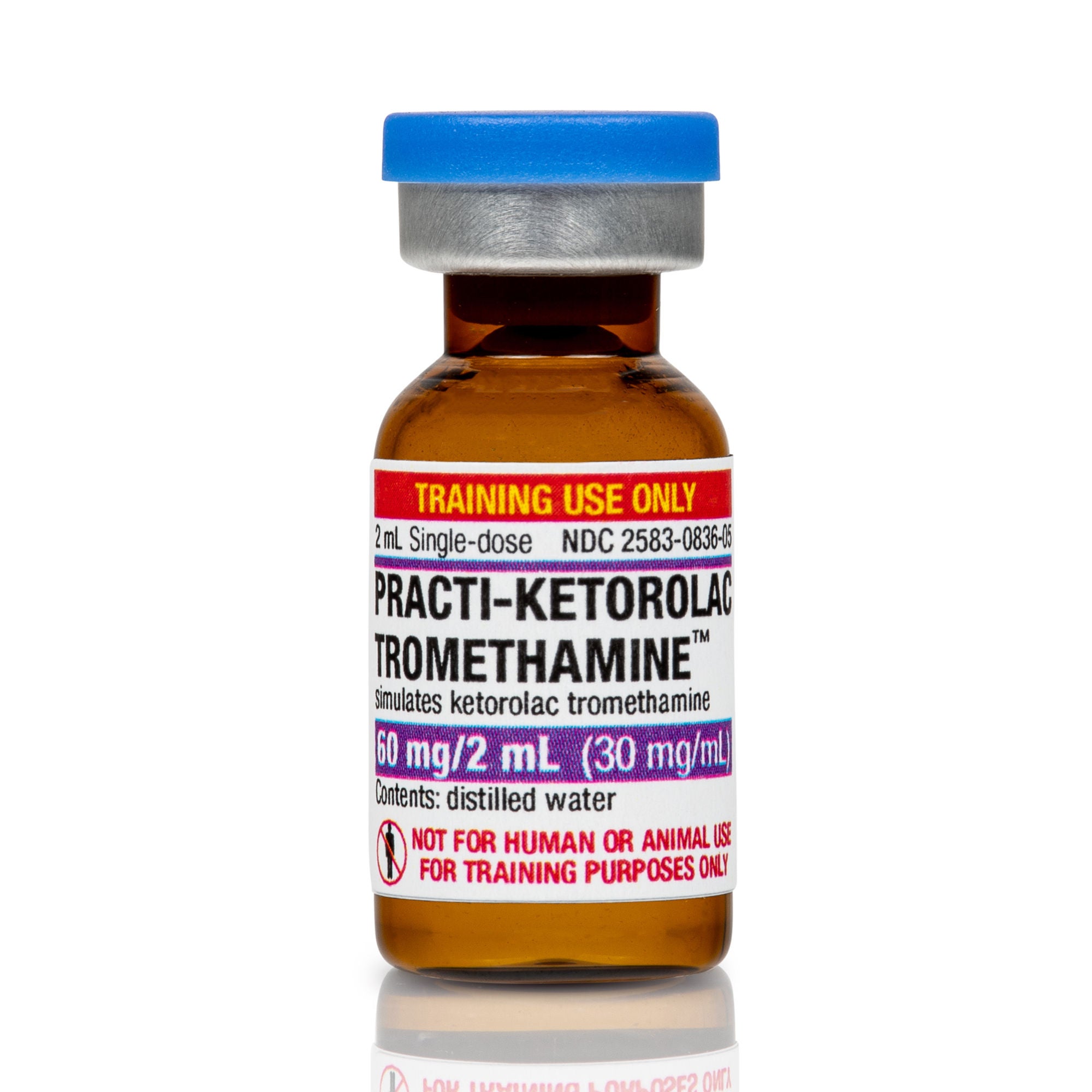 Wallcur - 307KT Clinical Training Medication Practi-Ketorolac Tromethamine™ Liquid Tint Vial 2 mL