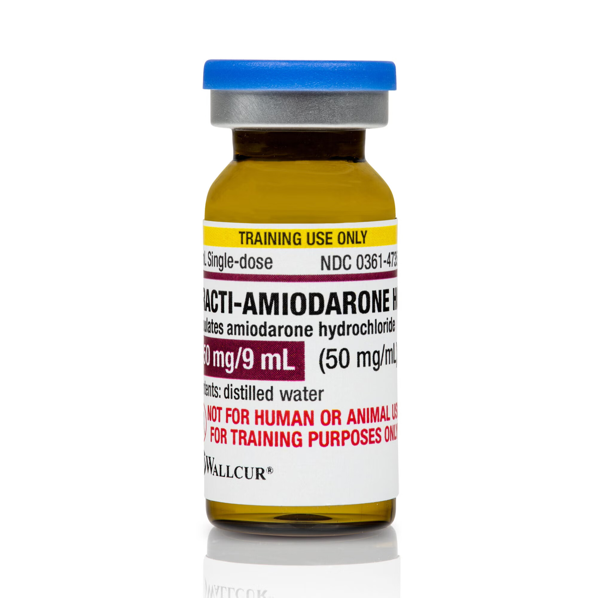 Wallcur - 486AM Clinical Training Medication Practi-Amiodarone HCL™ Liquid Tint Vial 10 mL