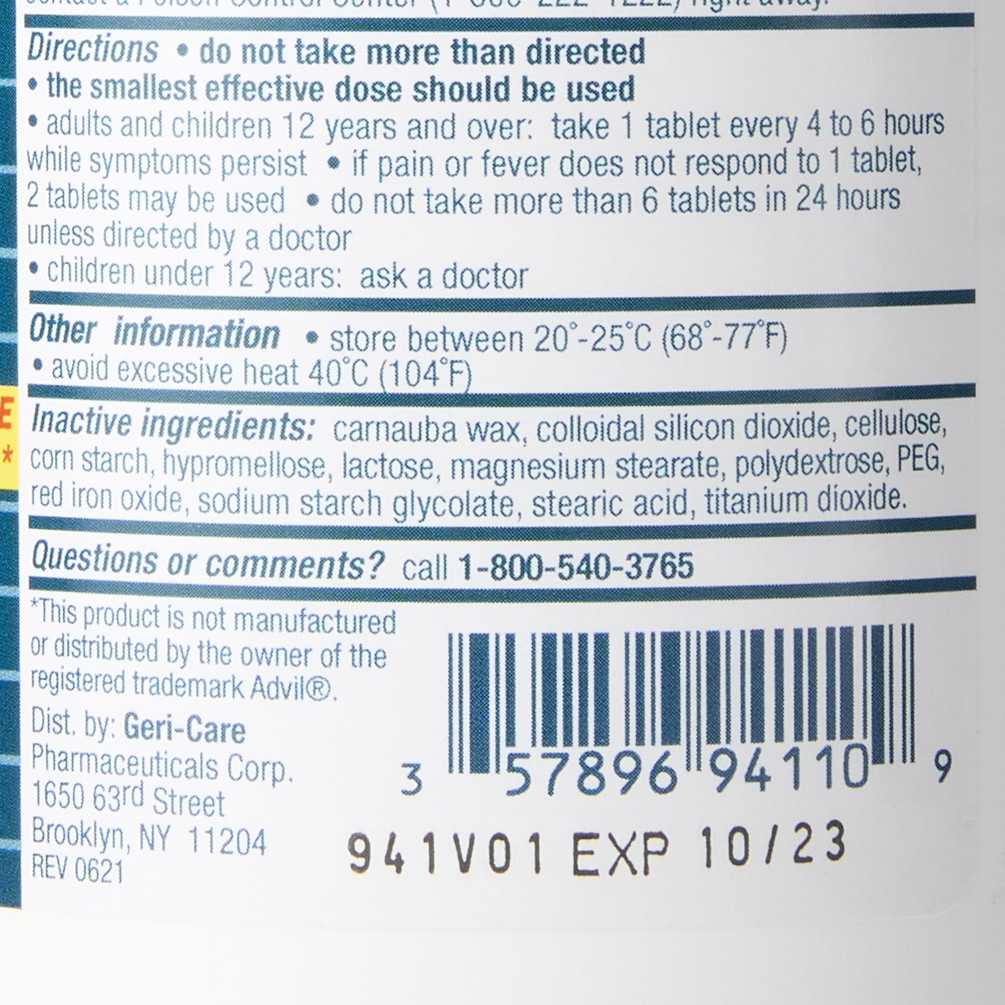 Geri-Care - 941-10-GCP Geri-Care® Ibuprofen Pain Relief