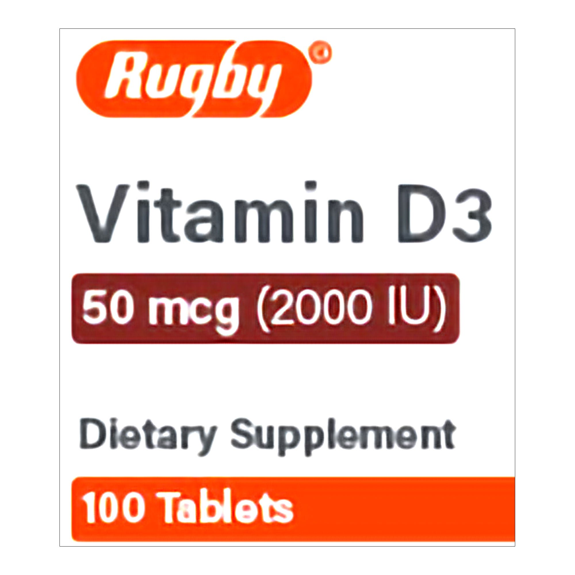 Major Pharmaceuticals - 80681017000 Vitamin Supplement Vitamin D3 50 mcg Strength Tablet 100 per Bottle