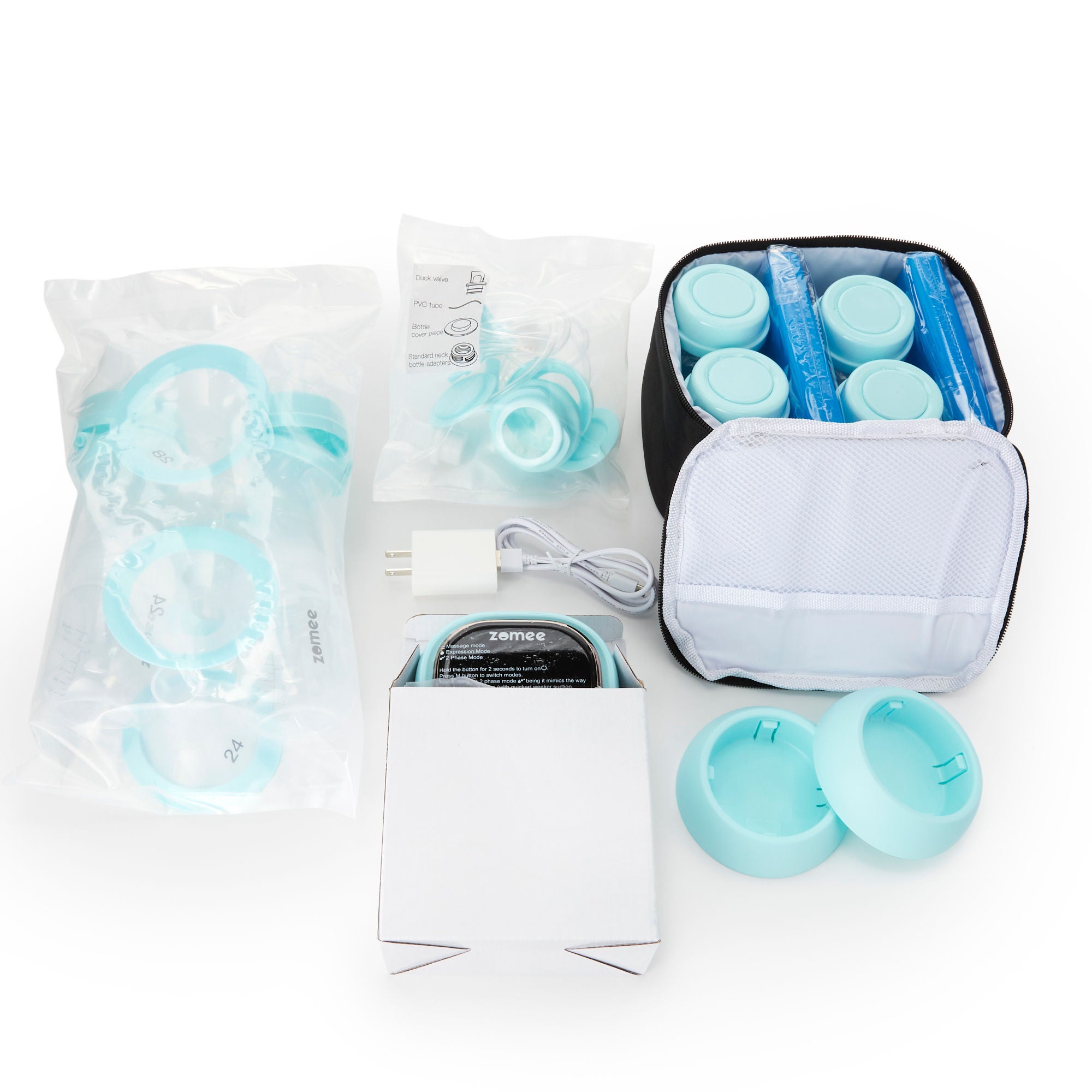 Zev Supplies Corp - NY Z2 BUNDLE Zomee Double Electric Breast Pump Kit