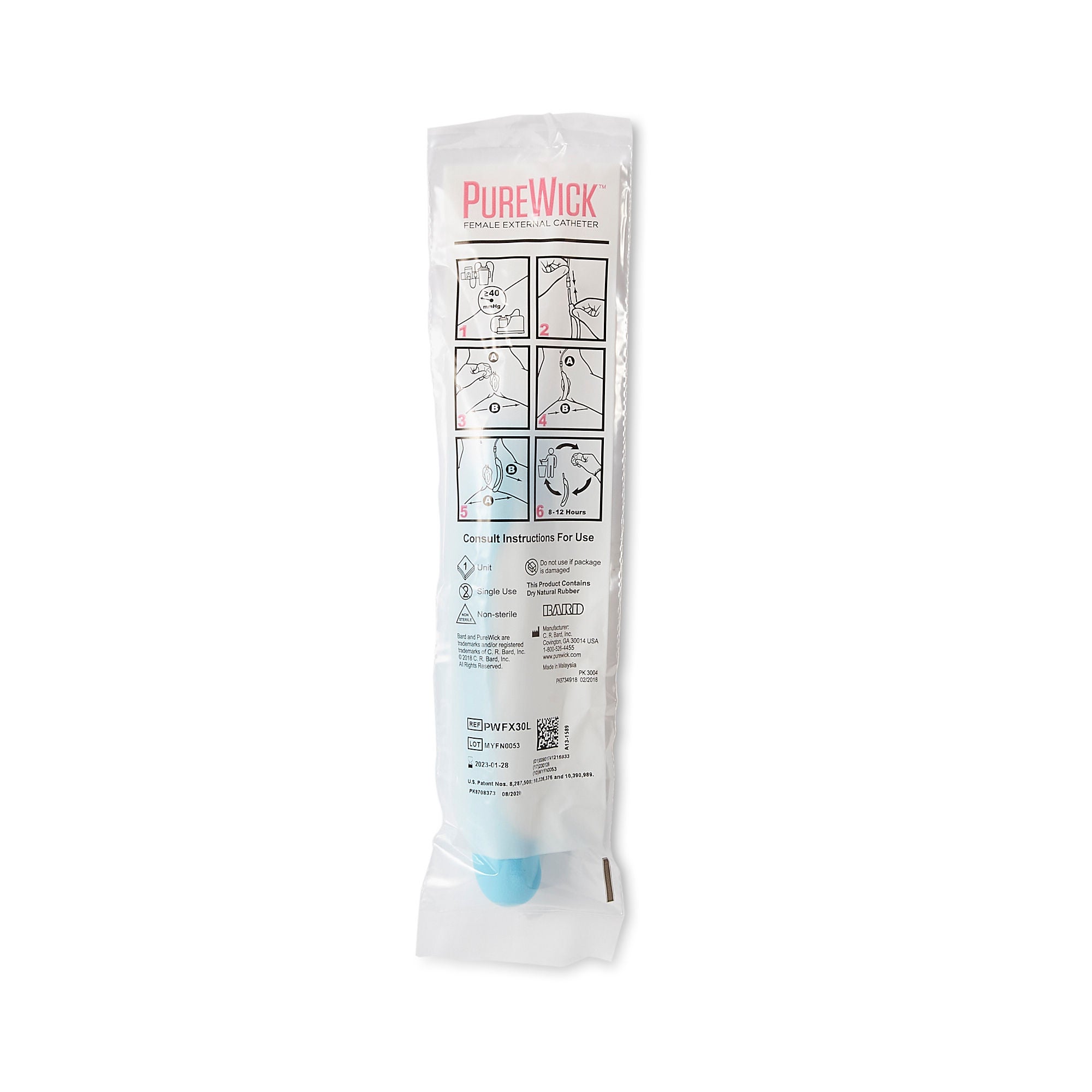 Bard - PWFX30L Female External Catheter PureWick™ 10 L X 1-1/2 W Inch