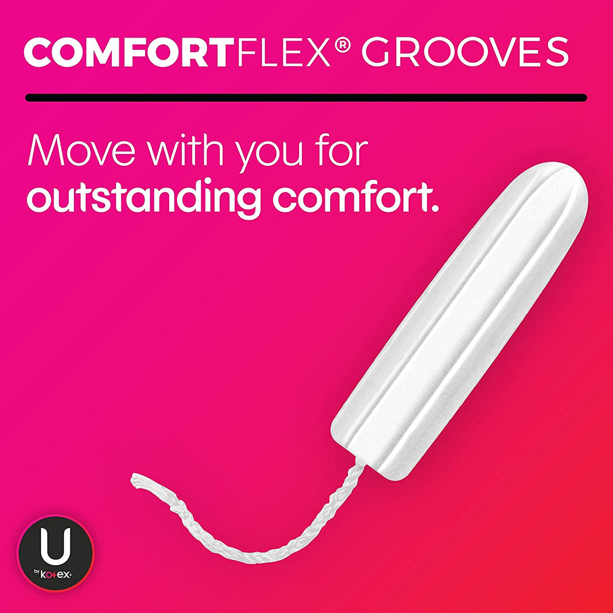 Kimberly Clark 53445 - U By Kotex® Click® Compact Tampons, Regular - 16/Pack, 128/Case