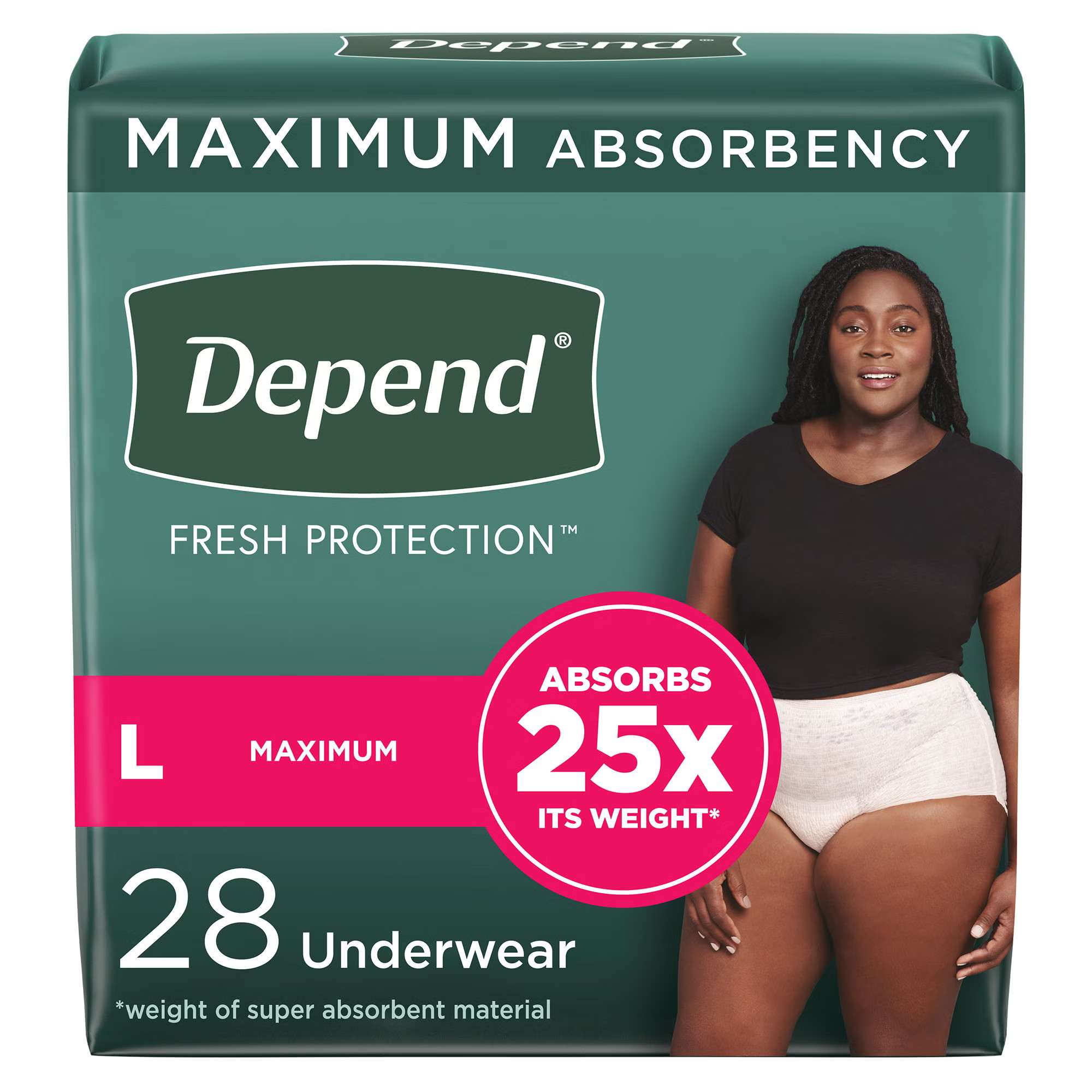 Kimberly Clark - 53743 Depend® Fresh Protection™ Women's Maximum Absorbency Underwear